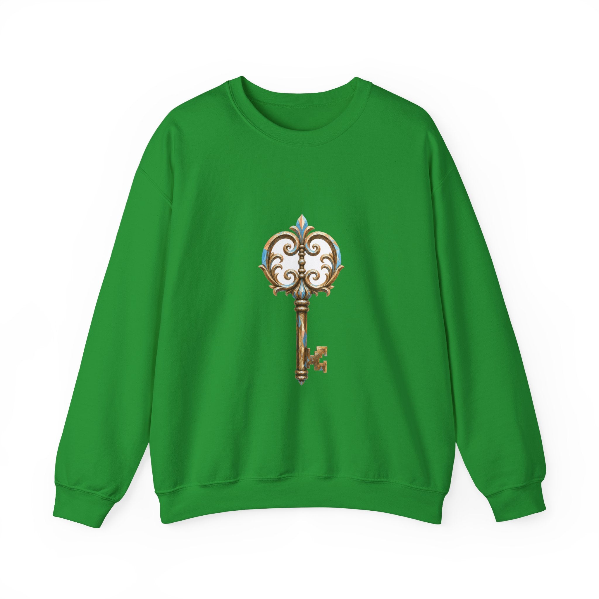Matching Couple Sweatshirt - Key & Lock Matching Couple Crewneck Sweatshirt Geometric Art His Hers Couple Gift - Design A