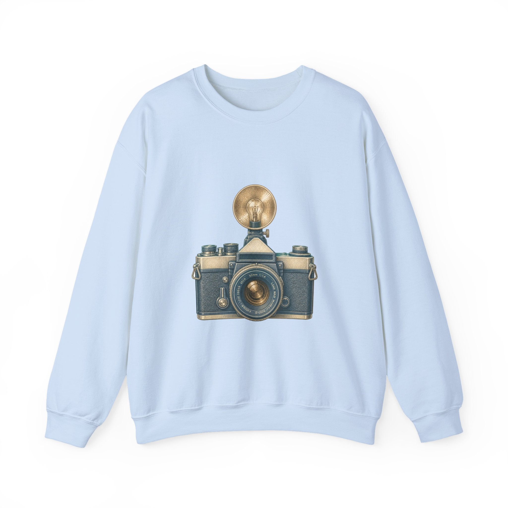 Matching Couple Sweatshirt - Camera & Film Matching Couple Comfort Colors Crew Vintage Art His Hers Honeymoon Gift - Design A