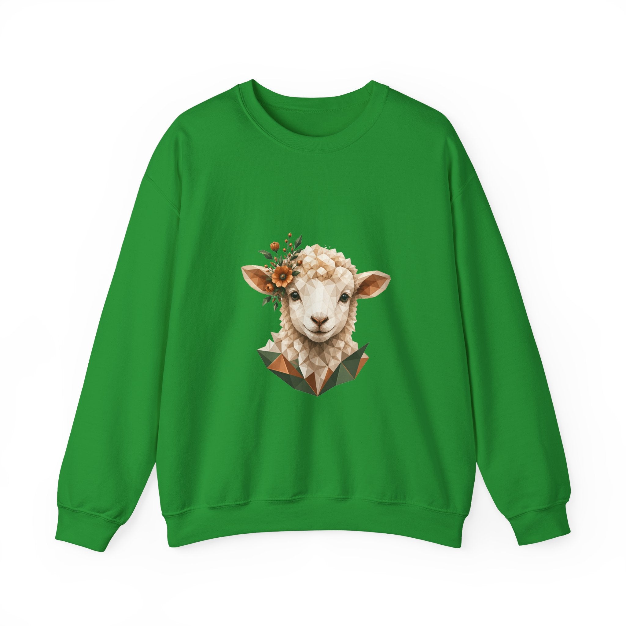 Matching Couple Sweatshirt - Lion & Lamb Matching Couple Comfort Colors Crew Geometric Art His Hers Love Gift - Design B