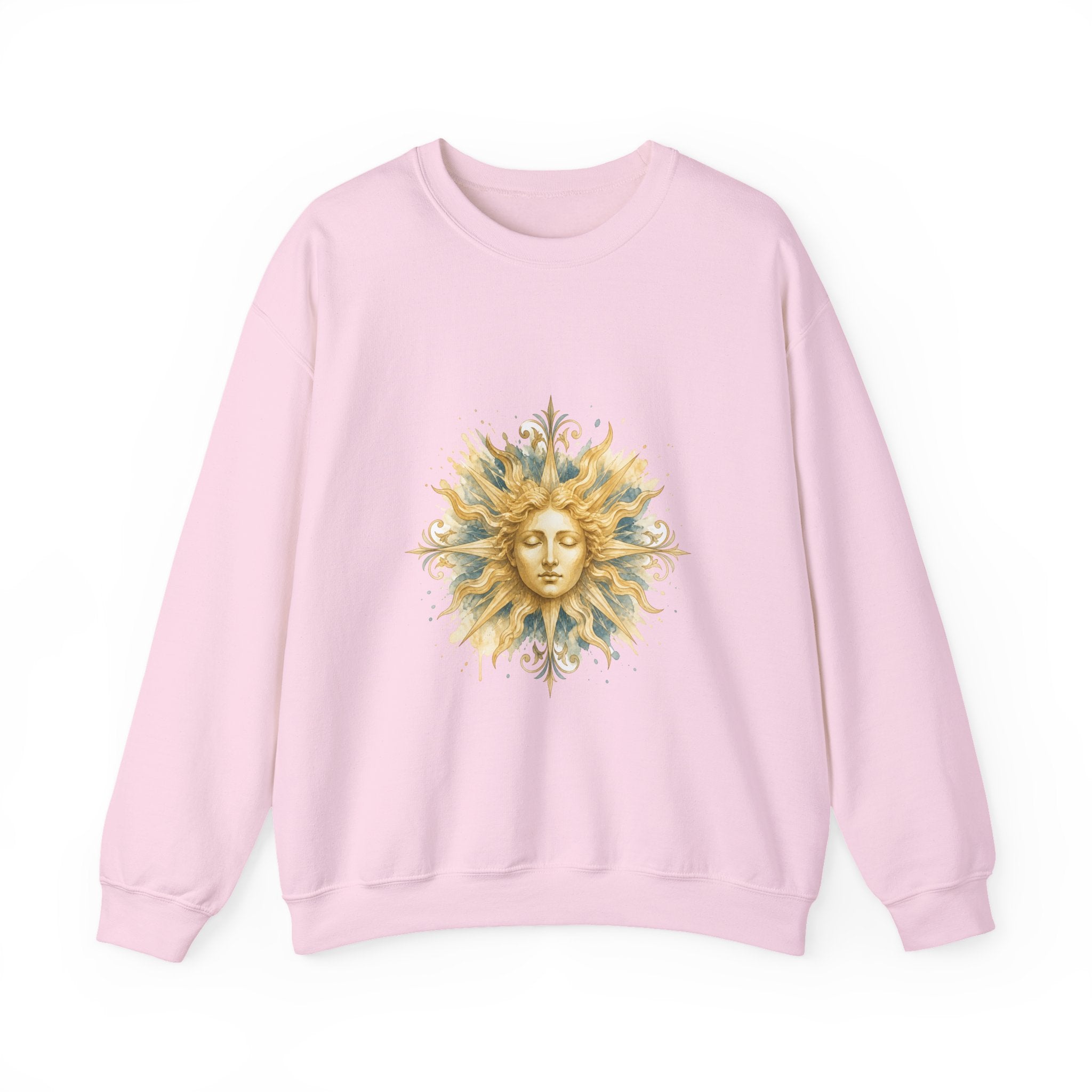 Matching Couple Sweatshirt - Helios & Selene Matching Couple Premium Fleece Sweatshirt Watercolor Art His Hers Birthday Gift - Design A