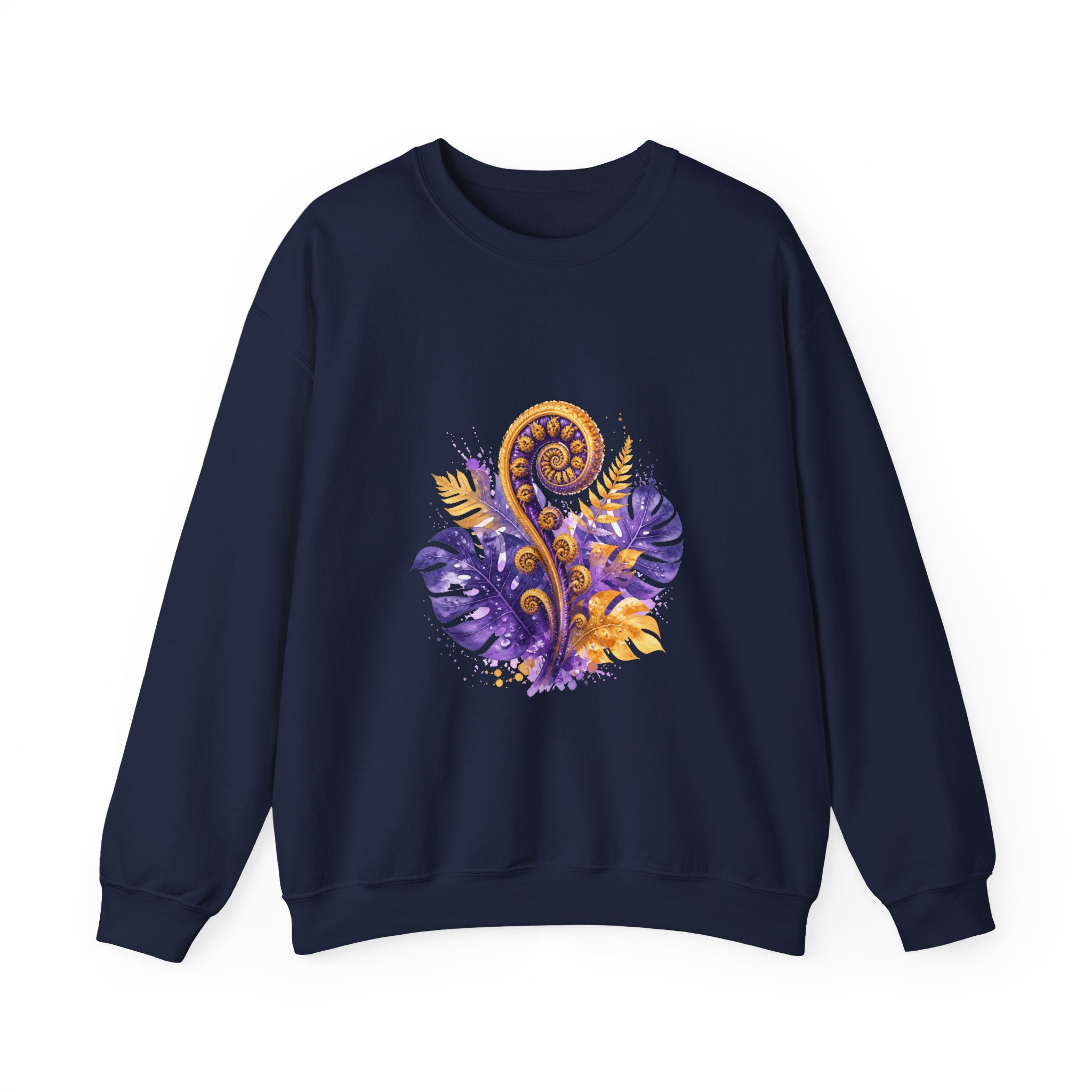 Matching Couple Sweatshirt - Desert & Rainforest Matching Couple Crewneck Sweatshirt Watercolor Art His Hers Engagement Gift - Design B