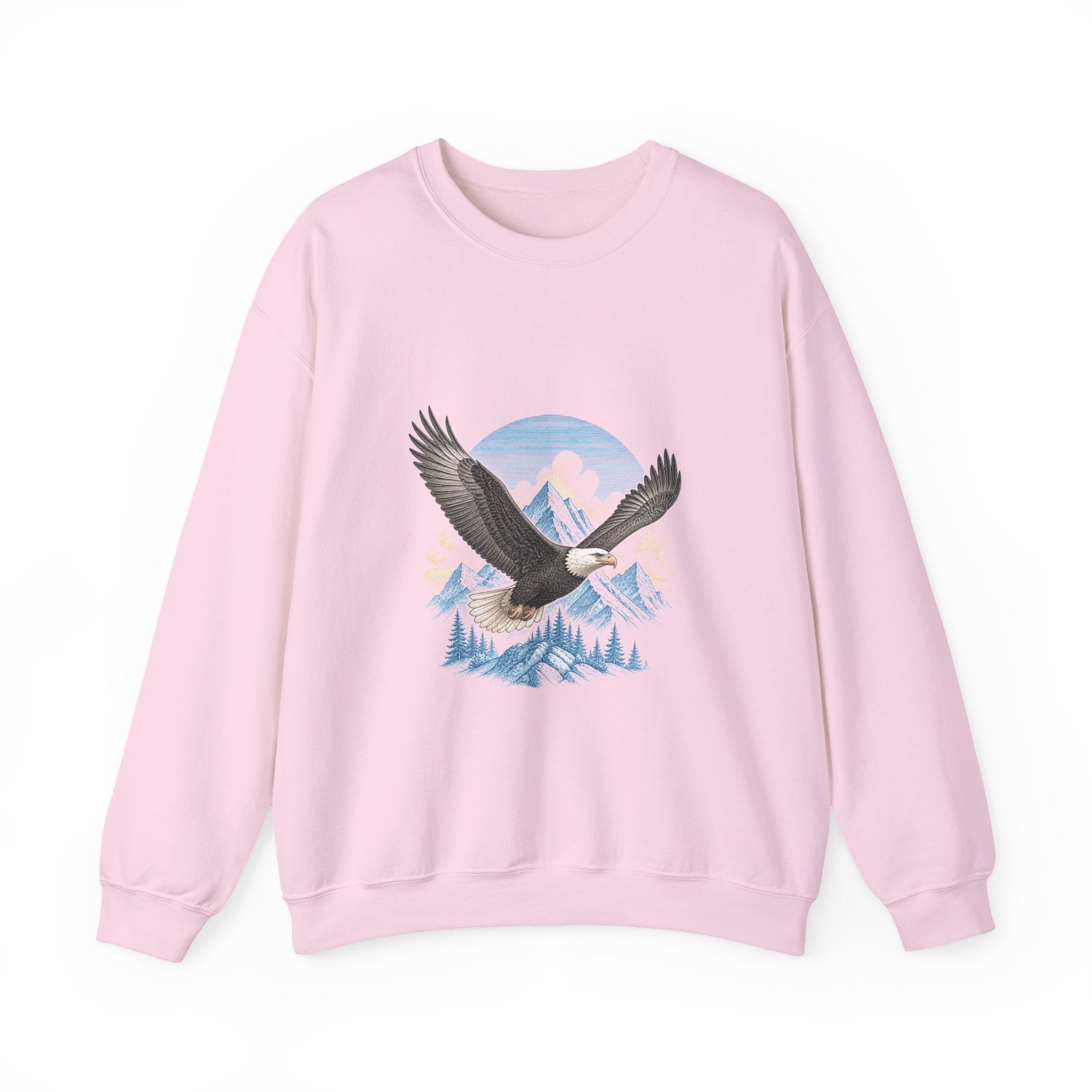 Matching Couple Sweatshirt - Eagle & Whale Matching Couple Comfort Colors Crew Vintage Art His Hers Honeymoon Gift - Design A