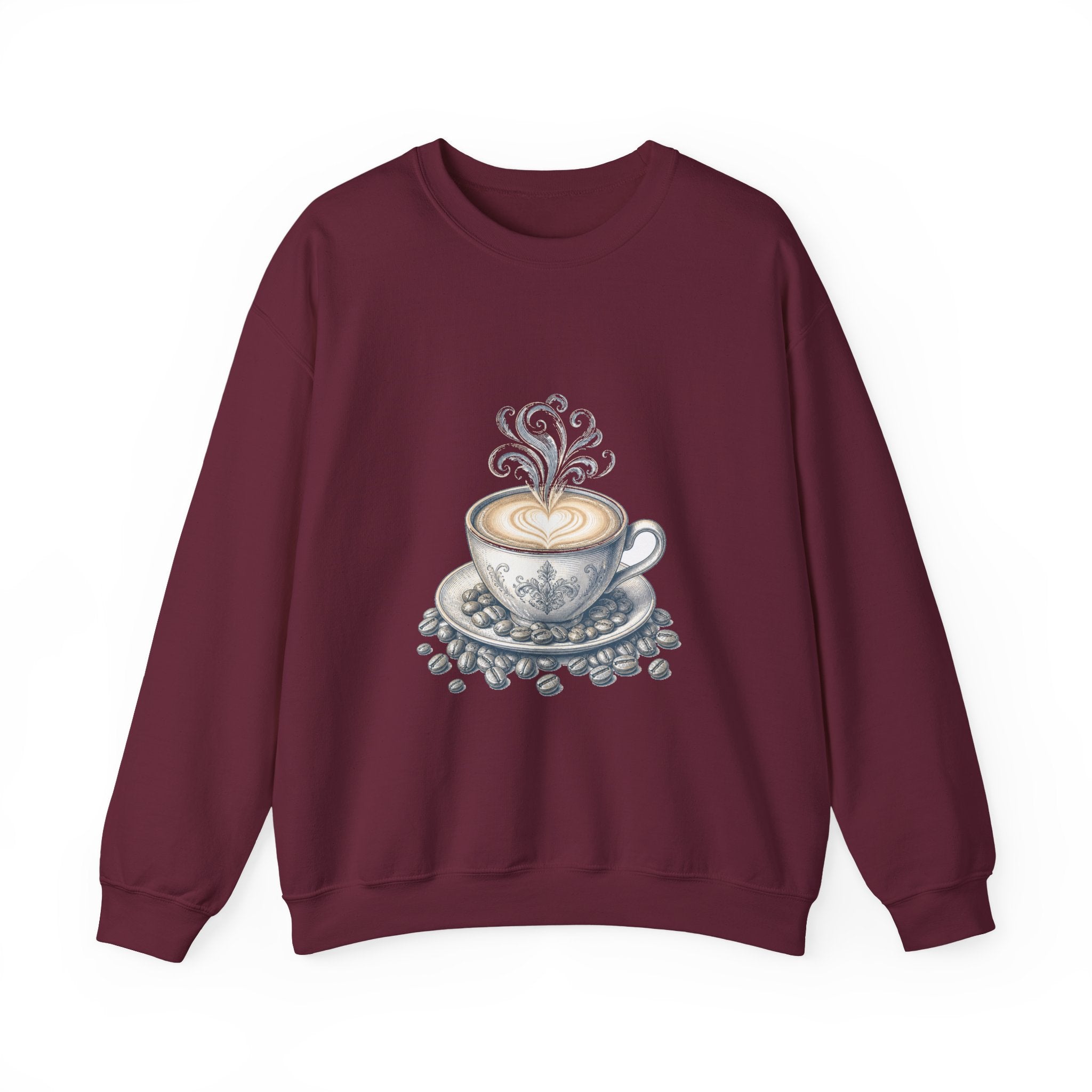 Matching Couple Sweatshirt - Coffee & Tea Matching Couple Comfort Colors Crew Vintage Art His Hers Honeymoon Gift - Design A
