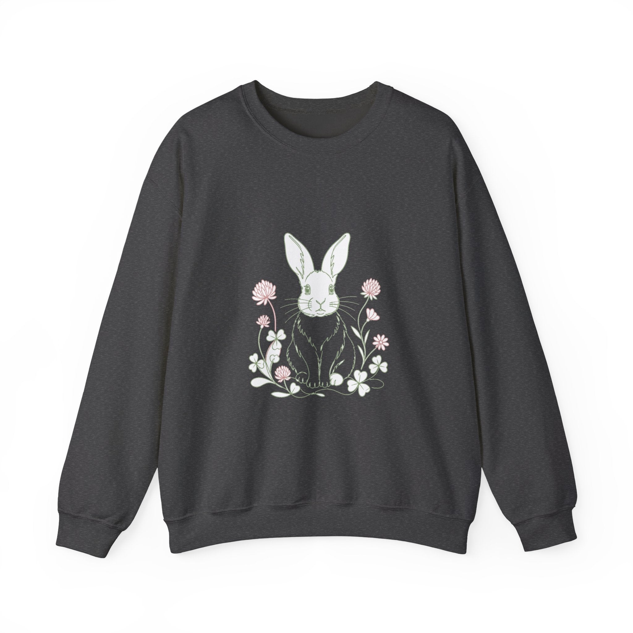 Matching Couple Sweatshirt - Fox & Rabbit Matching Couple Premium Fleece Sweatshirt Minimalist Art His Hers Christmas Gift - Design B