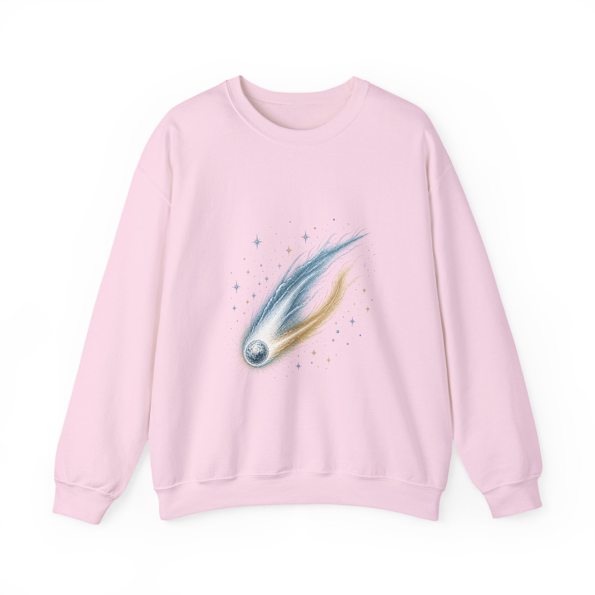 Matching Couple Sweatshirt - Comet & Asteroid Matching Couple Premium Fleece Sweatshirt Hand-Drawn Art His Hers Anniversary Gift - Design A