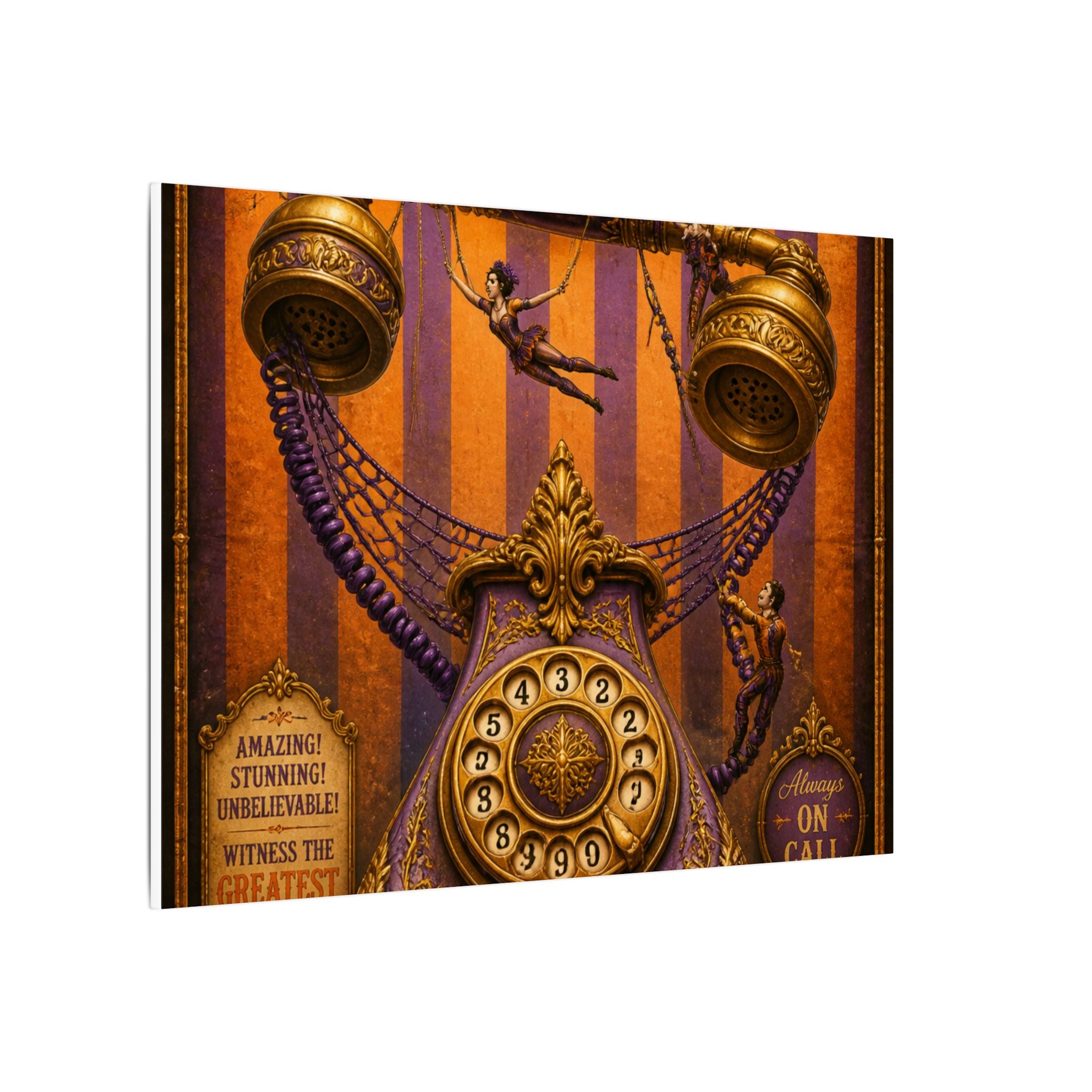 Vintage Telephone Booth Wall Art Canvas 16×20 Baroque Home Office Decor Maximalist Print