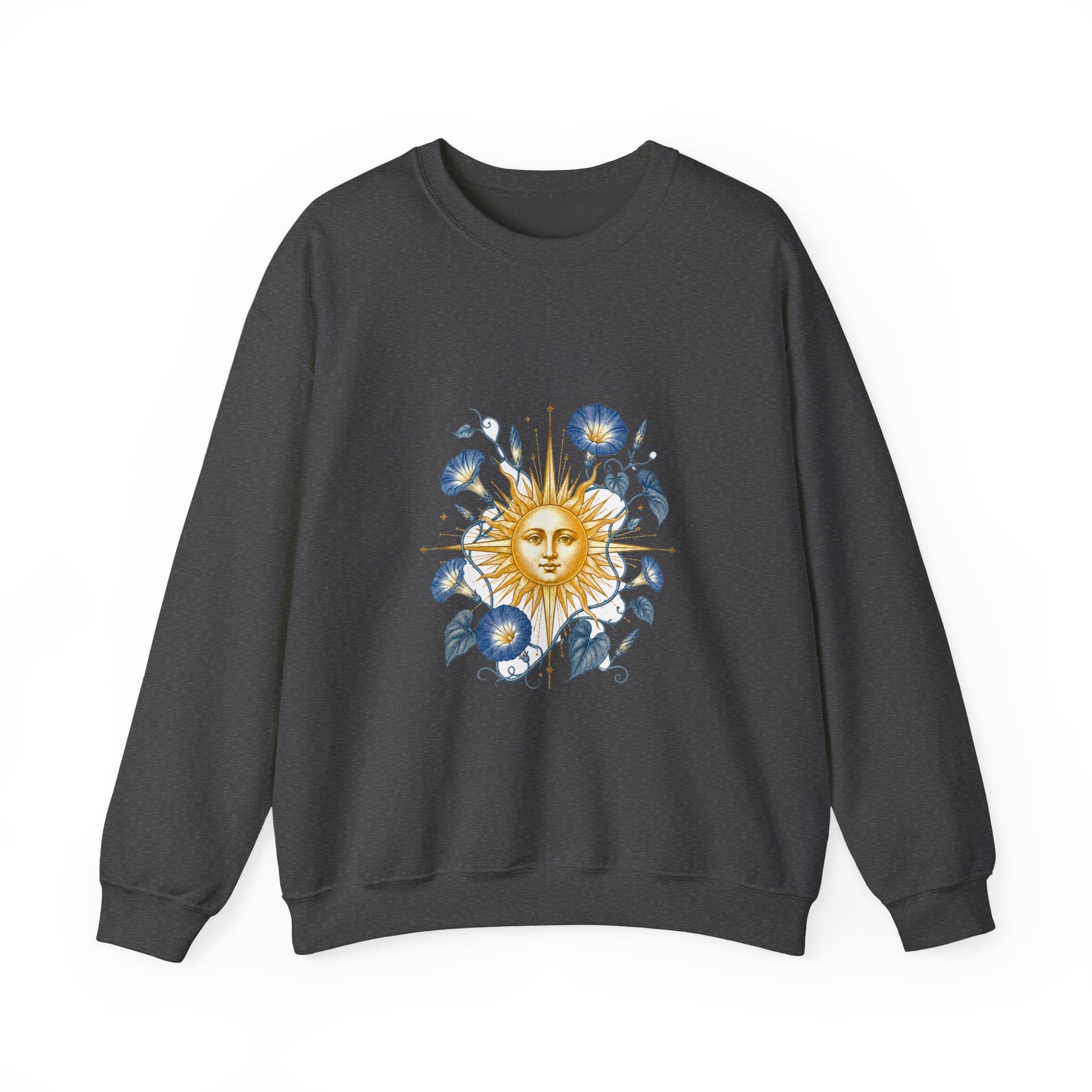 Matching Couple Sweatshirt - Sun & Moon Matching Couple Comfort Colors Crew Vintage Art His Hers Honeymoon Gift - Design B