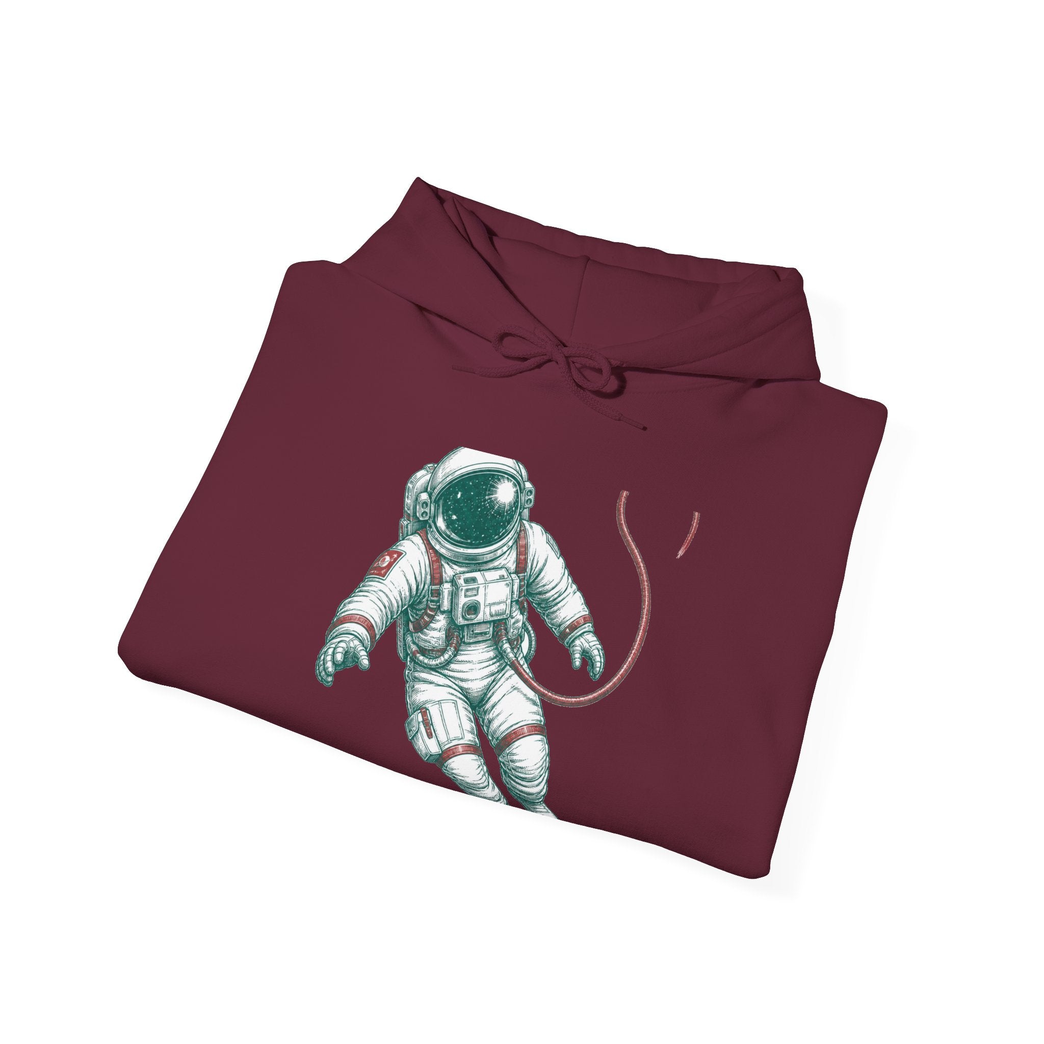 Matching Couple Sweatshirt - Astronaut & Planet Matching Couple Hooded Sweatshirt Hand-Drawn Art His Hers Best Friend Gift - Design A