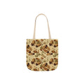 Almond Biscotti Canvas Tote Bag Mediterranean Kitchen Botanical Design Italian Cottagecore Gift