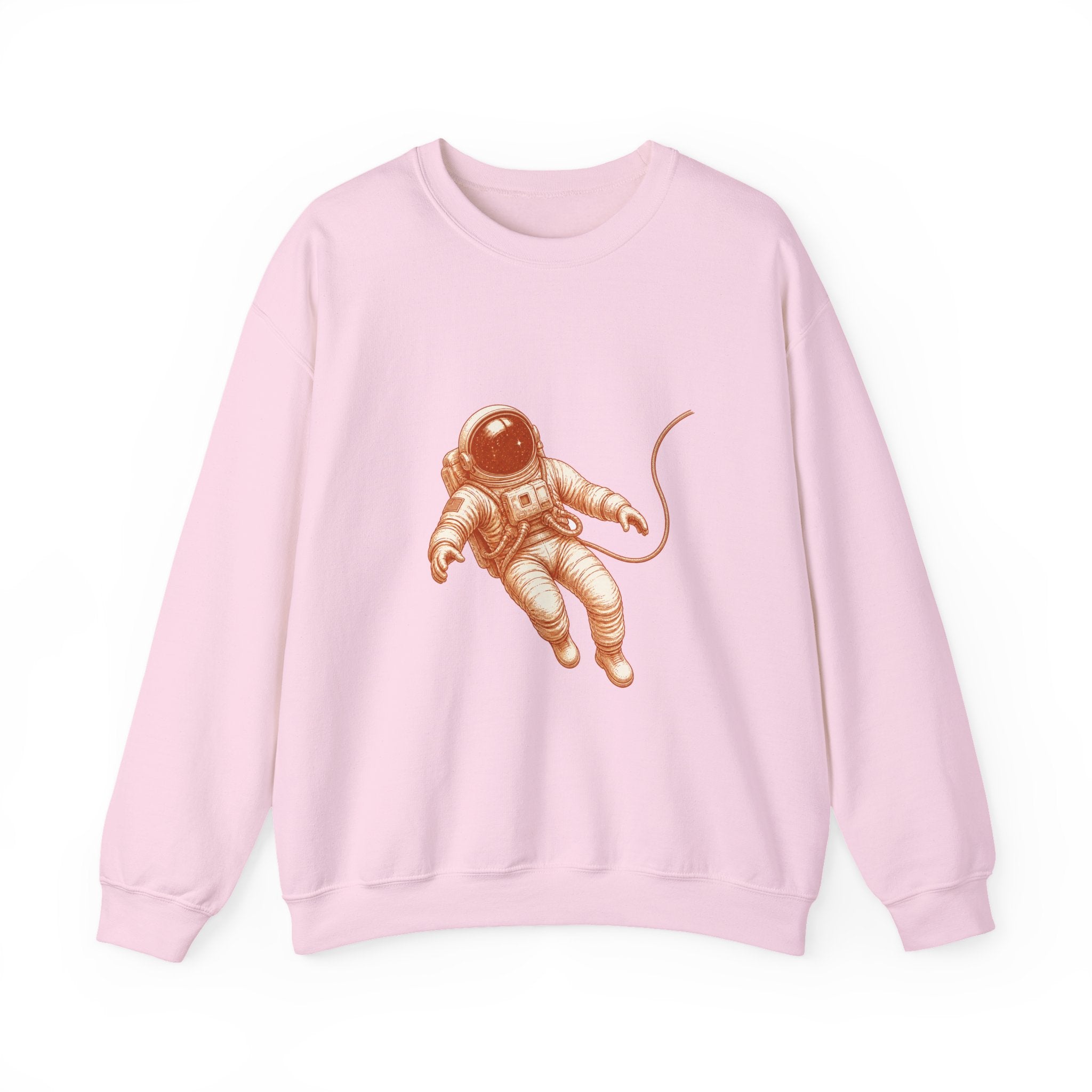 Matching Couple Sweatshirt - Astronaut & Planet Matching Couple Comfort Colors Crew Vintage Art His Hers Honeymoon Gift - Design A