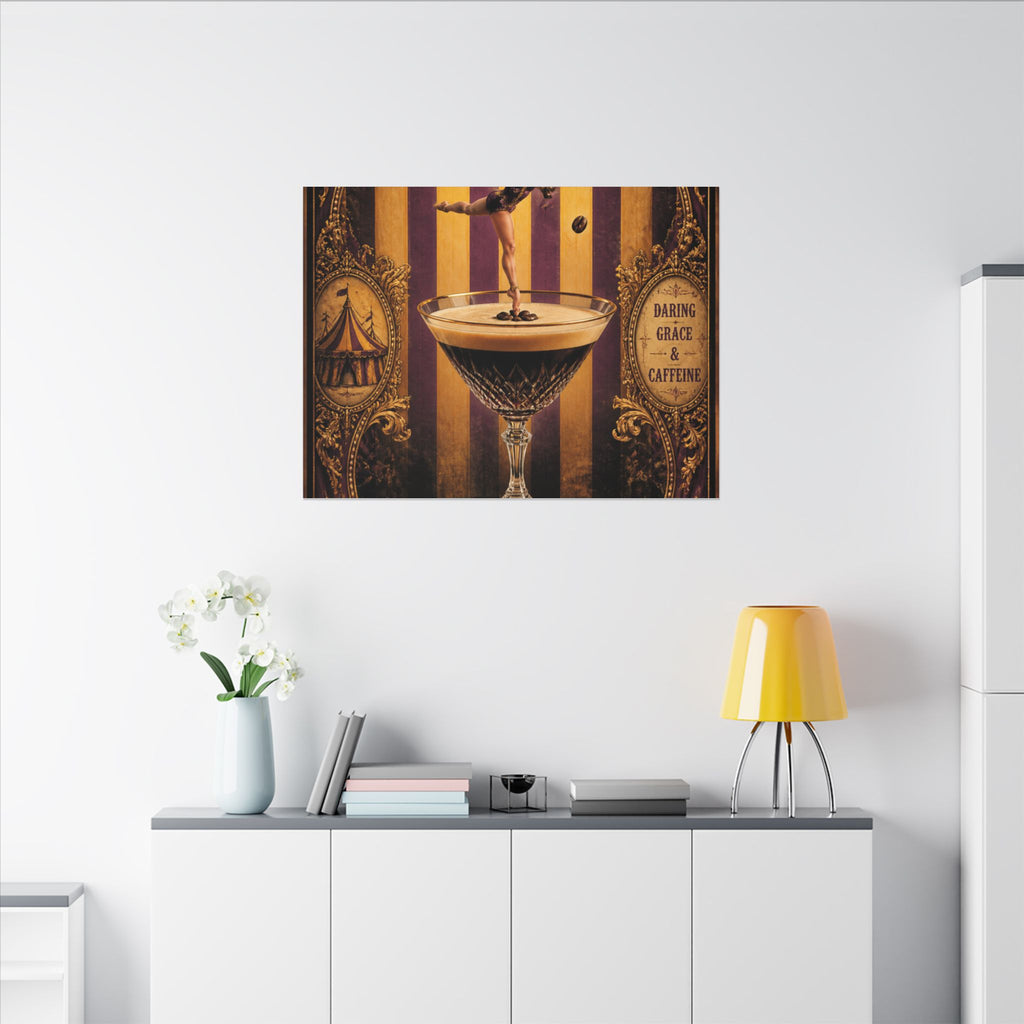 Espresso Martini Acrobat Wall Art Canvas 16×20 Baroque Home Office Decor Maximalist Print