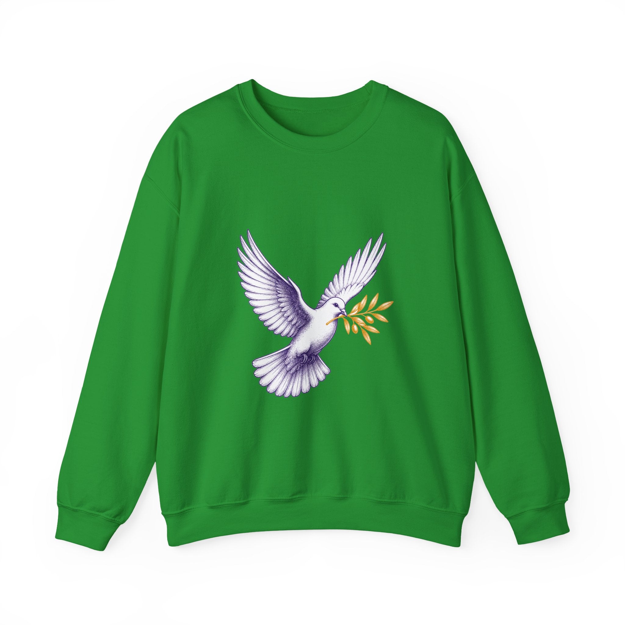 Matching Couple Sweatshirt - Wolf & Dove Matching Couple Crewneck Sweatshirt Hand-Drawn Art His Hers Best Friend Gift - Design B