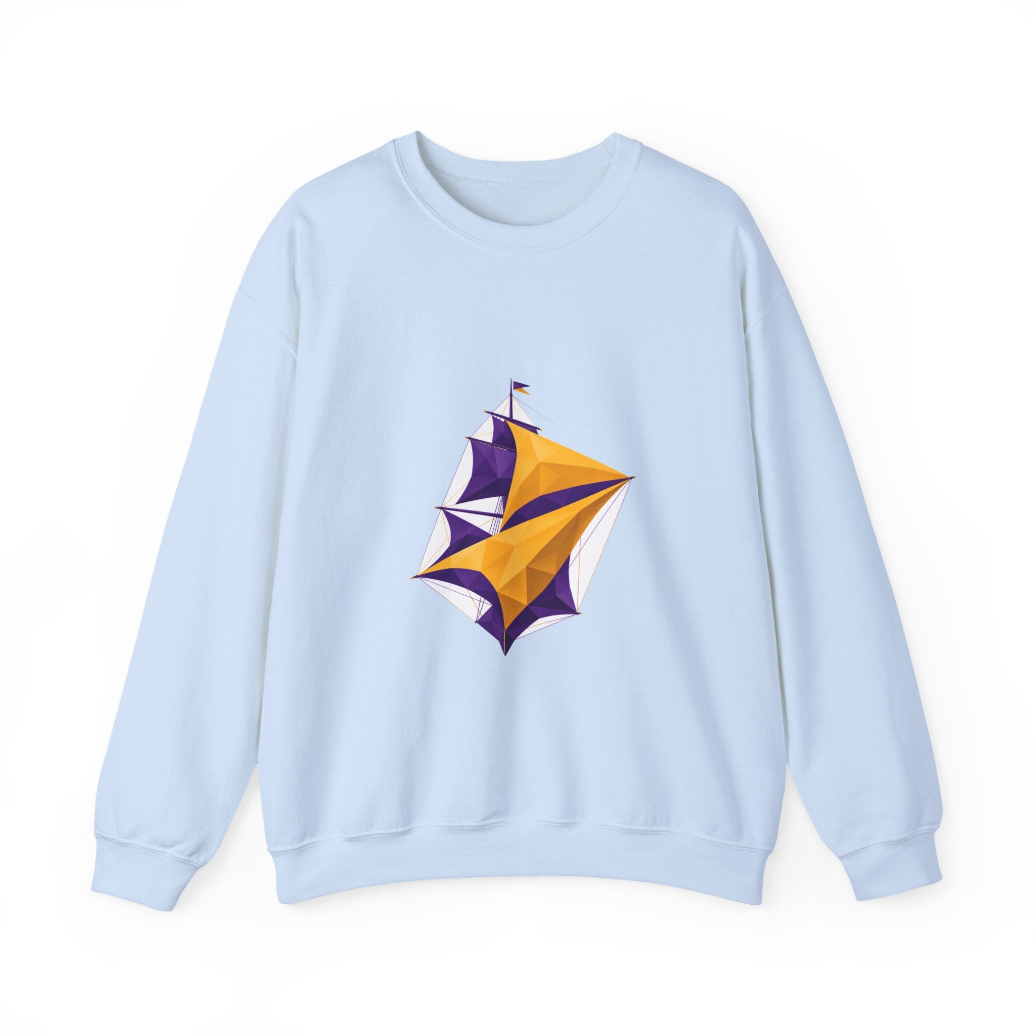 Matching Couple Sweatshirt - Anchor & Sail Matching Couple Crewneck Sweatshirt Geometric Art His Hers Couple Gift - Design B