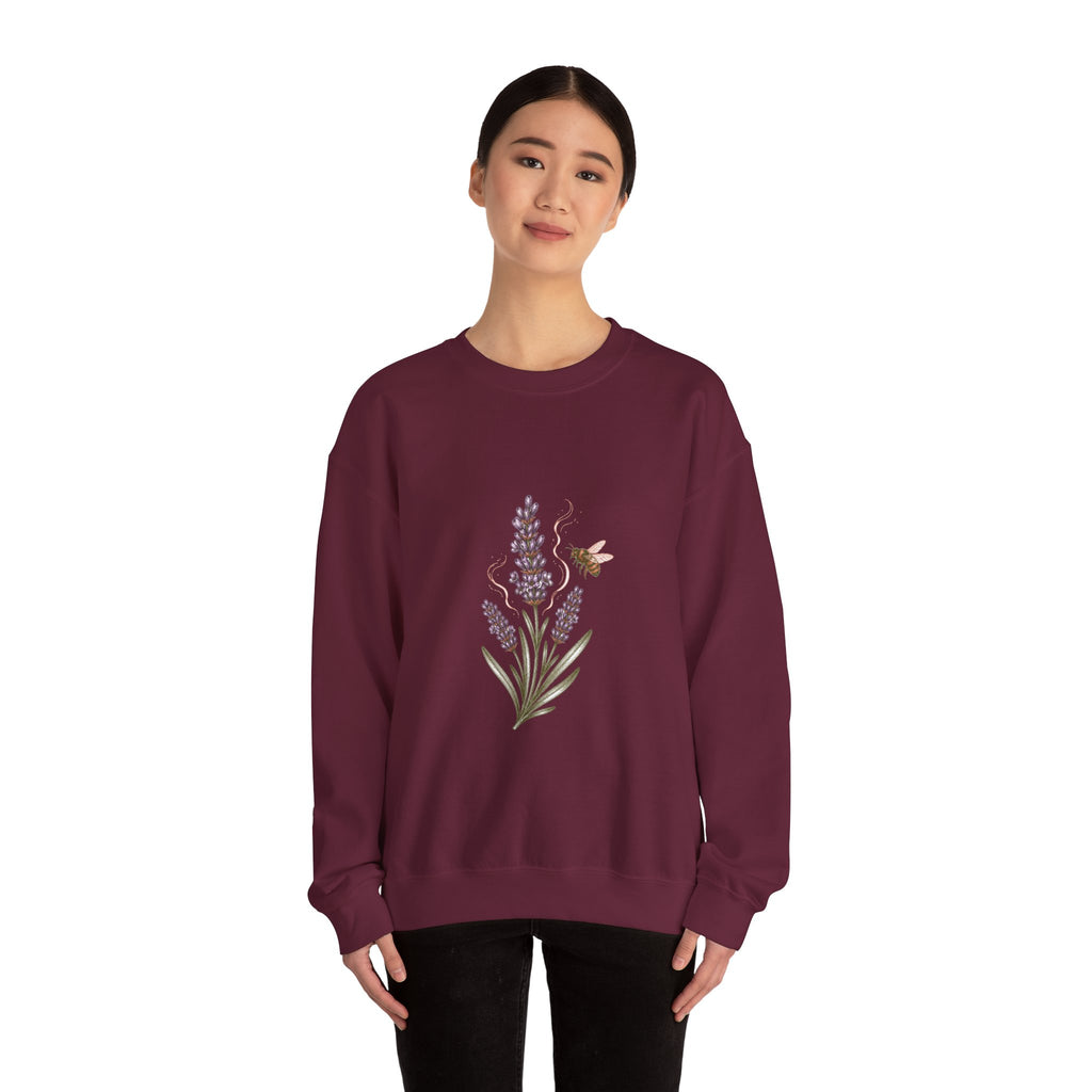 Matching Couple Sweatshirt - Lavender & Thistle Matching Couple Crewneck Sweatshirt Hand-Drawn Art His Hers Best Friend Gift - Design A