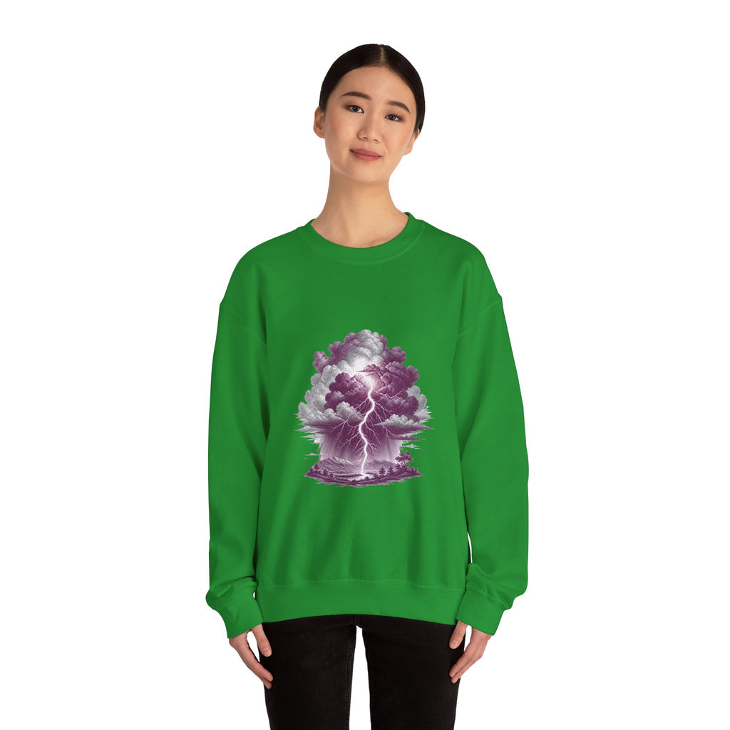 Matching Couple Sweatshirt - Storm & Rainbow Matching Couple Crewneck Sweatshirt Vintage Art His Hers Wedding Gift - Design A