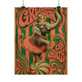 Elephant on Ball Wall Art Poster 24×36 Psychedelic Dining Room Decor Maximalist Print