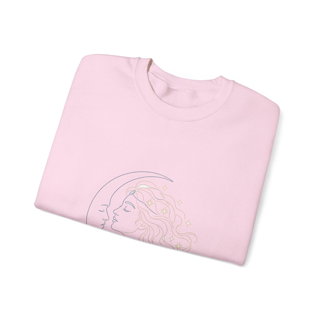 Matching Couple Sweatshirt - Helios & Selene Matching Couple Comfort Colors Crew Minimalist Art His Hers Christmas Gift - Design B