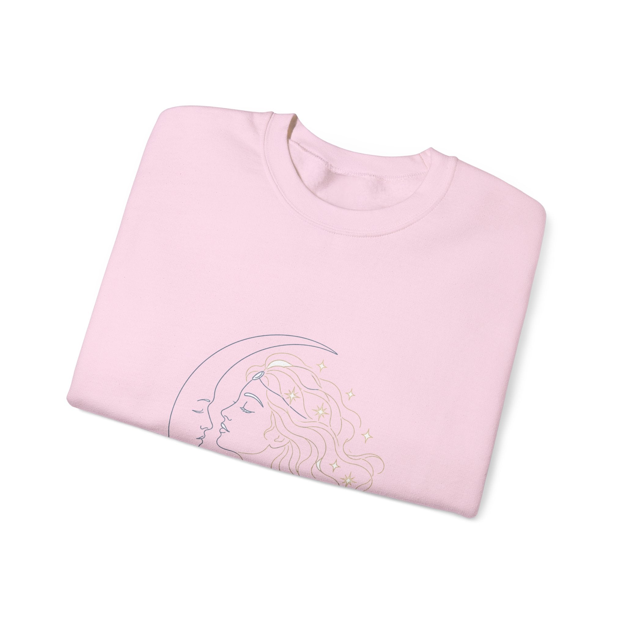 Matching Couple Sweatshirt - Helios & Selene Matching Couple Comfort Colors Crew Minimalist Art His Hers Christmas Gift - Design B