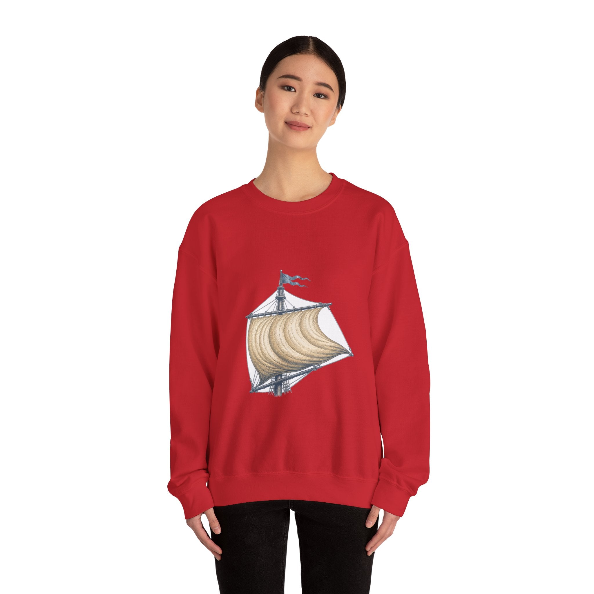 Matching Couple Sweatshirt - Anchor & Sail Matching Couple Premium Fleece Sweatshirt Vintage Art His Hers Honeymoon Gift - Design B