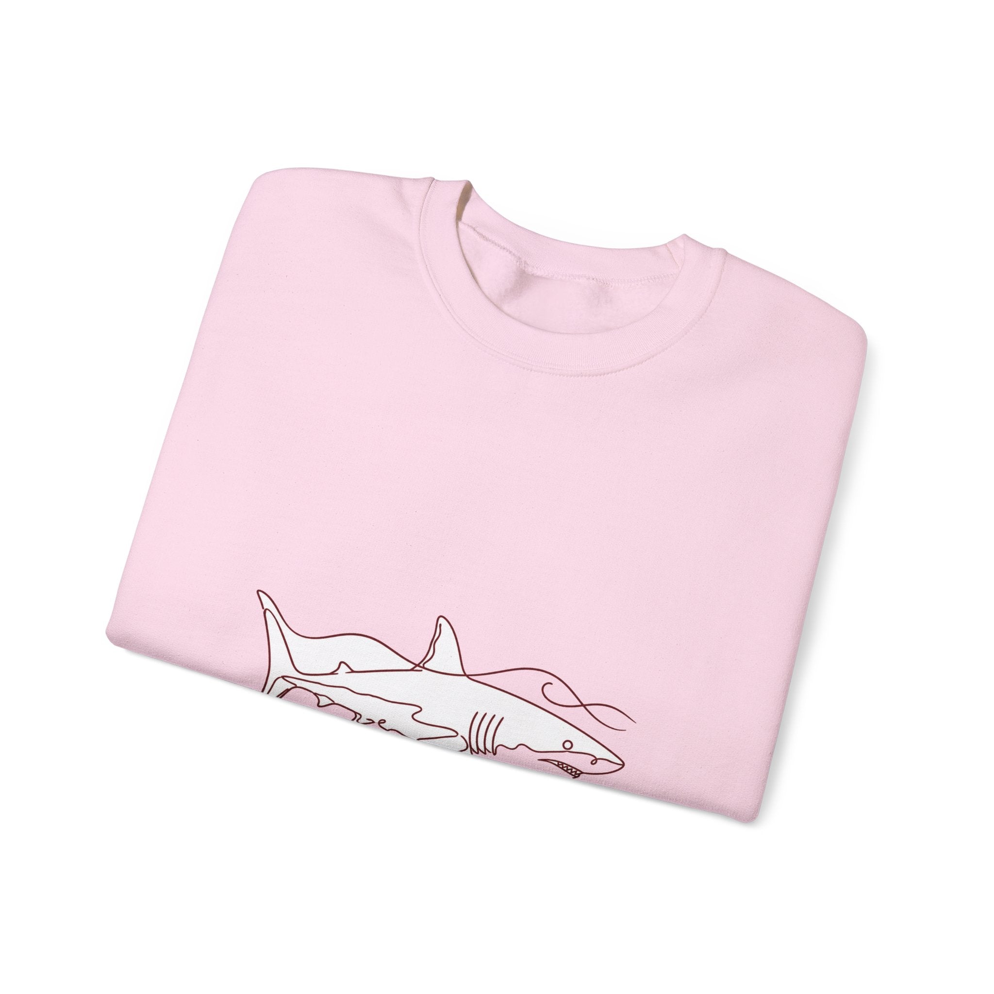 Matching Couple Sweatshirt - Shark & Dolphin Matching Couple Comfort Colors Crew Minimalist Art His Hers Christmas Gift - Design A