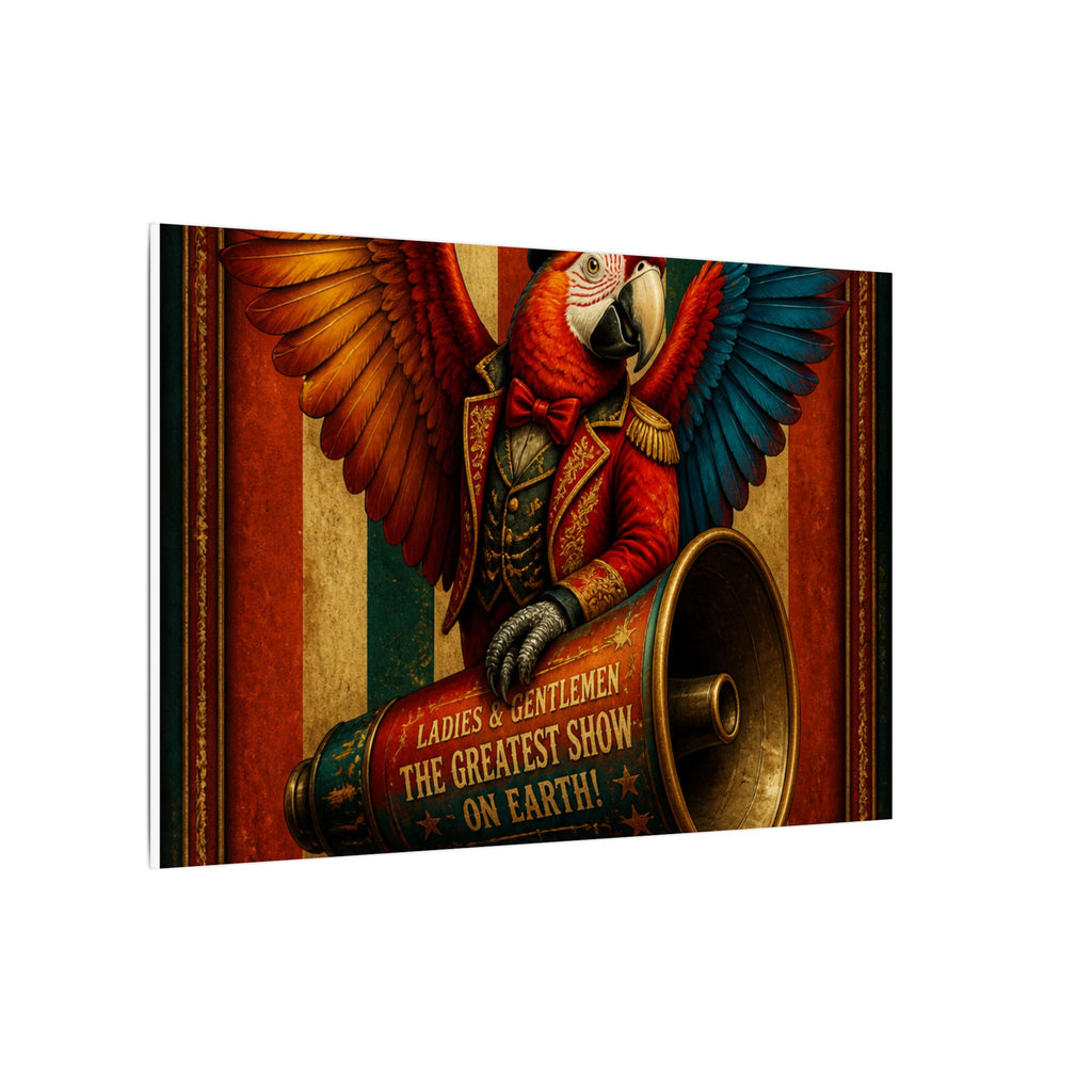 Parrot Ringmaster Wall Art Canvas 24×36 Baroque Studio Decor Maximalist Print