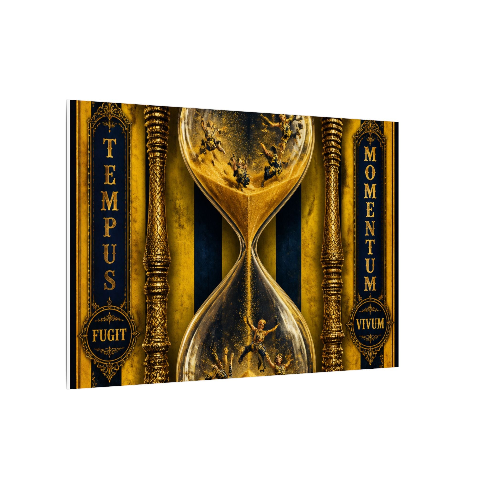 Hourglass Acrobats Wall Art Canvas 16×20 Baroque Home Office Decor Maximalist Print