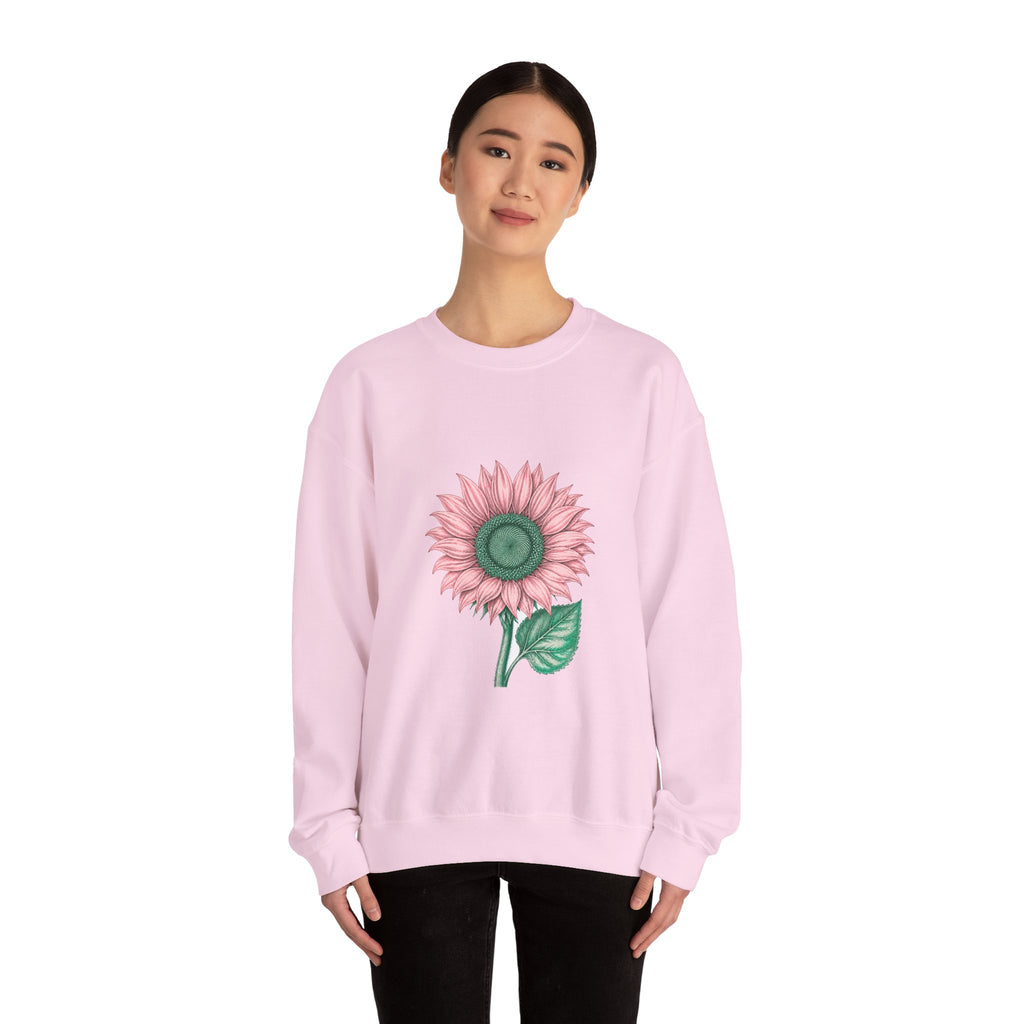 Matching Couple Sweatshirt - Sunflower & Moonflower Matching Couple Crewneck Sweatshirt Vintage Art His Hers Wedding Gift - Design A