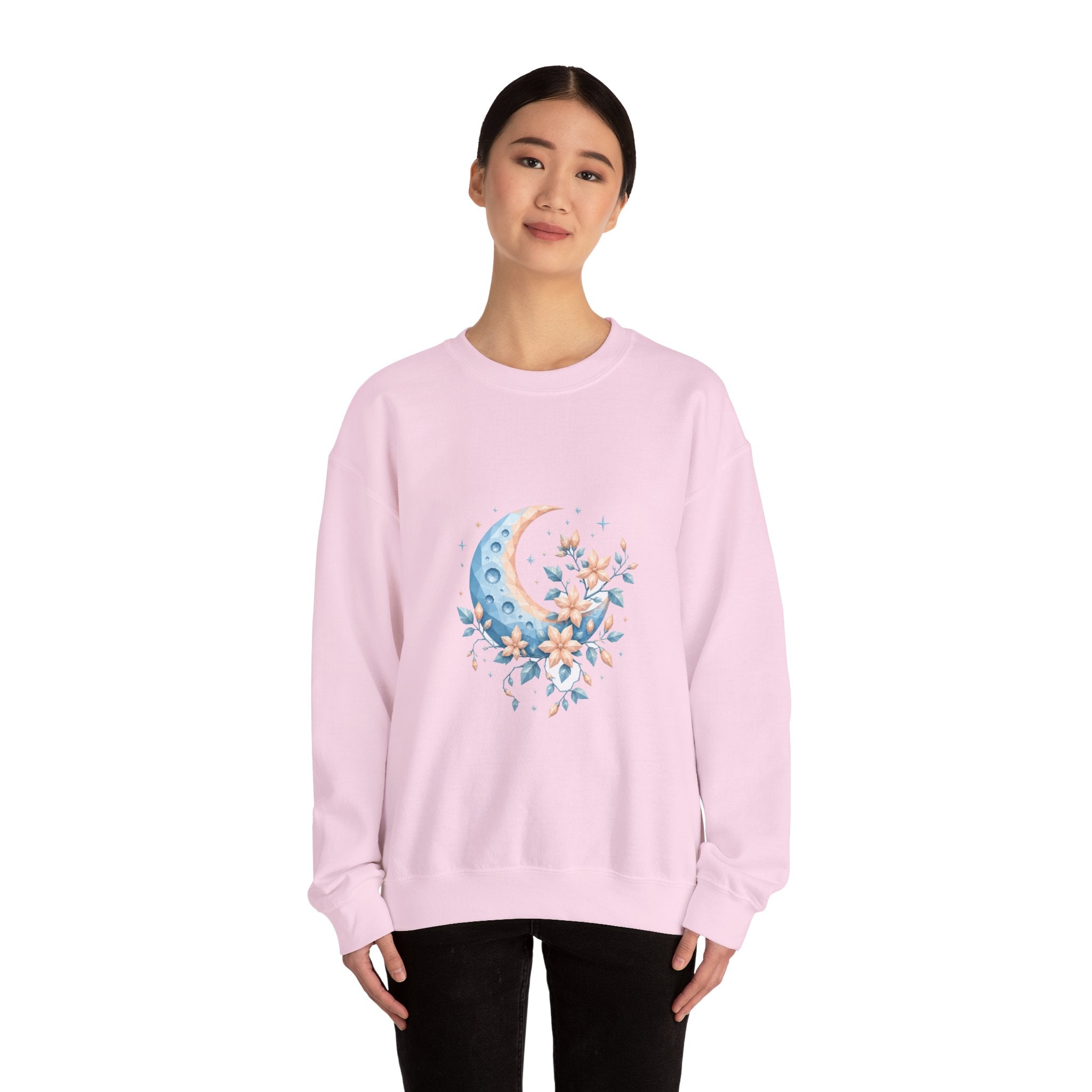 Matching Couple Sweatshirt - Sun & Moon Matching Couple Premium Fleece Sweatshirt Geometric Art His Hers Love Gift - Design A