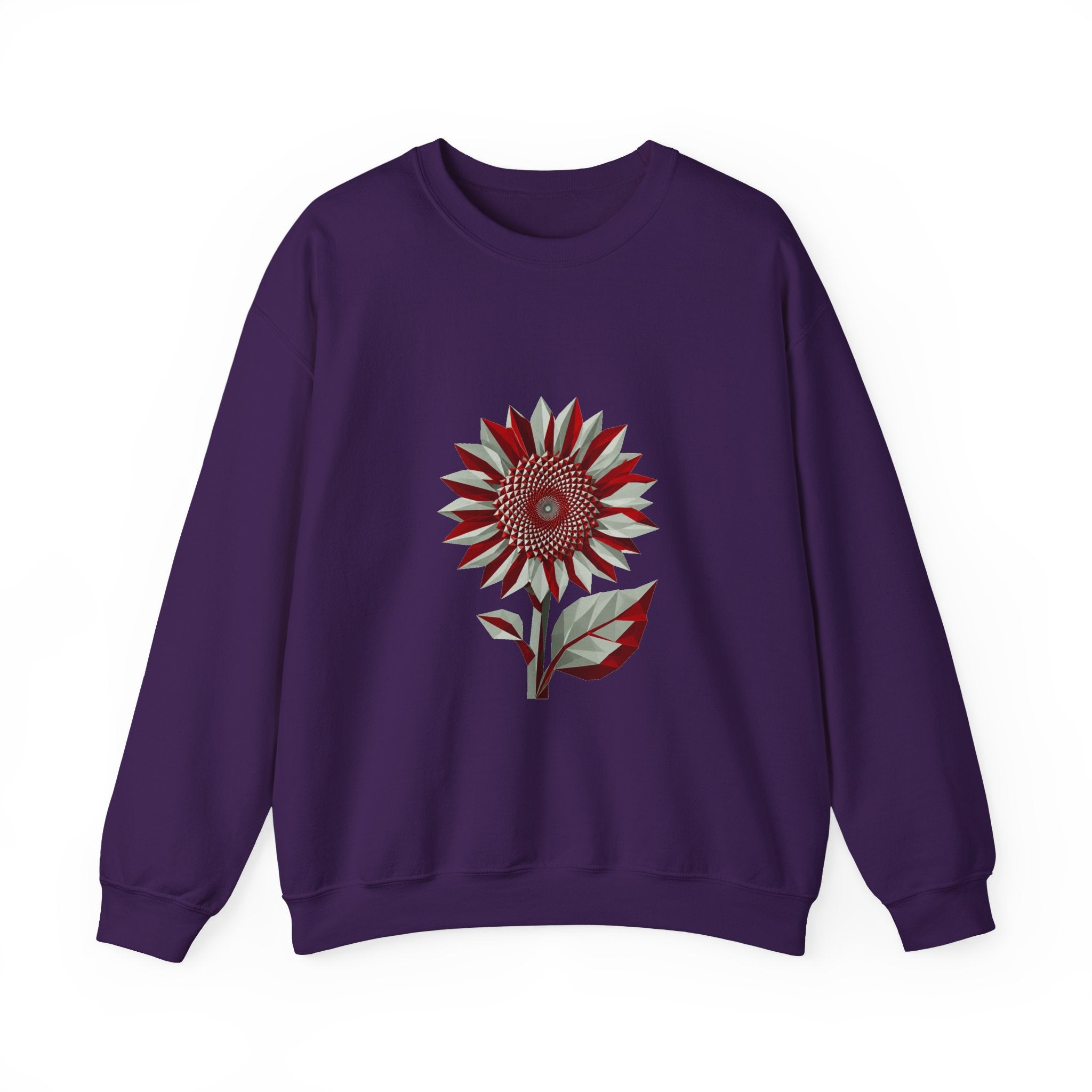 Matching Couple Sweatshirt - Sunflower & Moonflower Matching Couple Comfort Colors Crew Geometric Art His Hers Love Gift - Design A