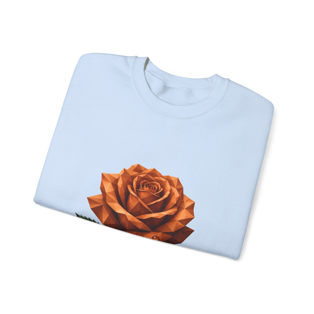 Matching Couple Sweatshirt - Rose & Thorn Matching Couple Premium Fleece Sweatshirt Geometric Art His Hers Love Gift - Design A