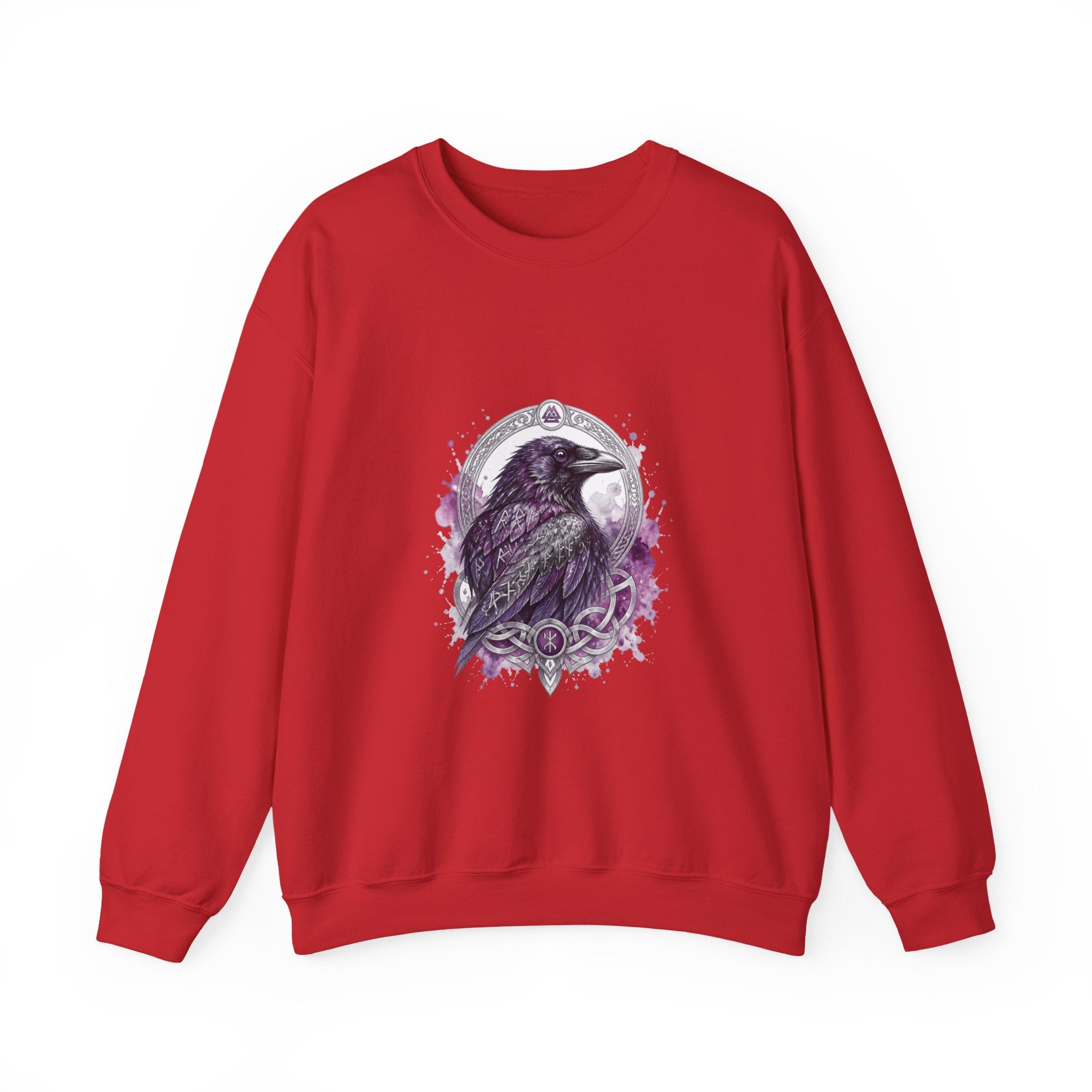 Matching Couple Sweatshirt - Huginn & Muninn Matching Couple Premium Fleece Sweatshirt Watercolor Art His Hers Birthday Gift - Design A