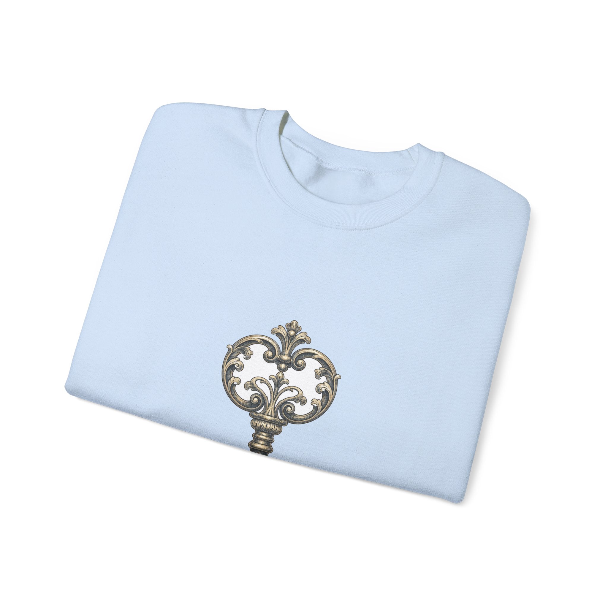 Matching Couple Sweatshirt - Key & Lock Matching Couple Premium Fleece Sweatshirt Vintage Art His Hers Honeymoon Gift - Design A
