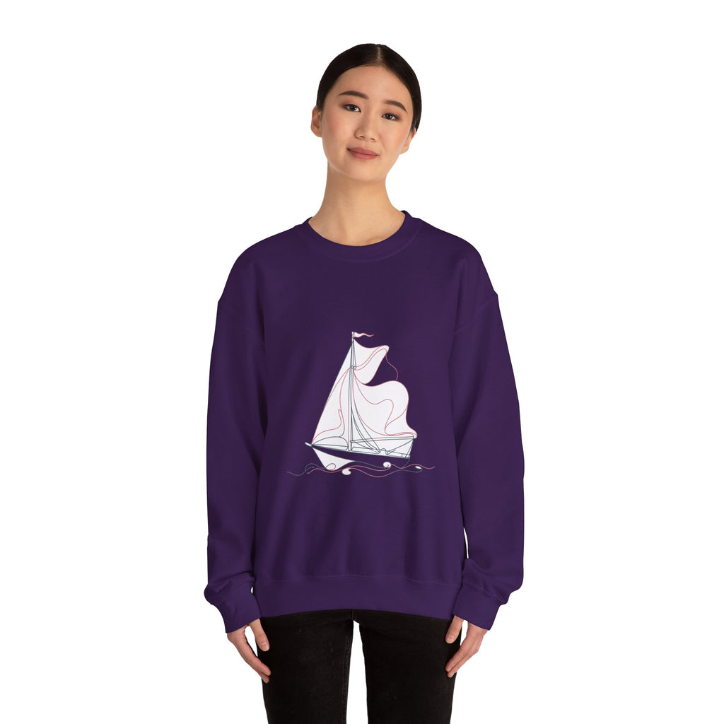Matching Couple Sweatshirt - Anchor & Sail Matching Couple Premium Fleece Sweatshirt Minimalist Art His Hers Christmas Gift - Design B