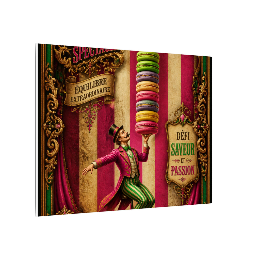 Macaron Balancing Tower Wall Art Canvas 24×36 Baroque Studio Decor Maximalist Print
