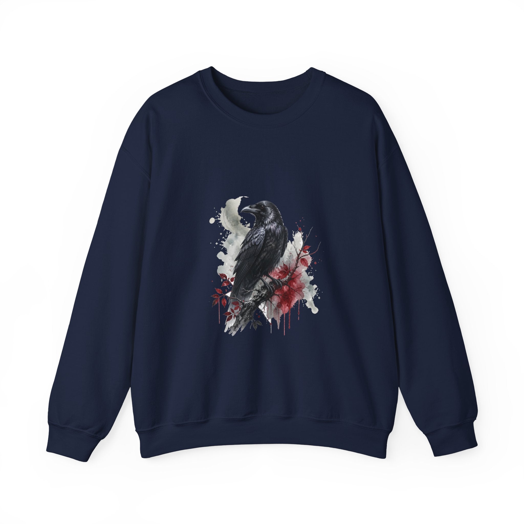 Matching Couple Sweatshirt - Raven & Swan Matching Couple Comfort Colors Crew Watercolor Art His Hers Birthday Gift - Design A