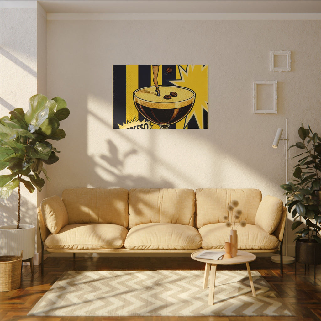 Espresso Martini Acrobat Wall Art Canvas 16×20 Pop Art Living Room Decor Maximalist Print