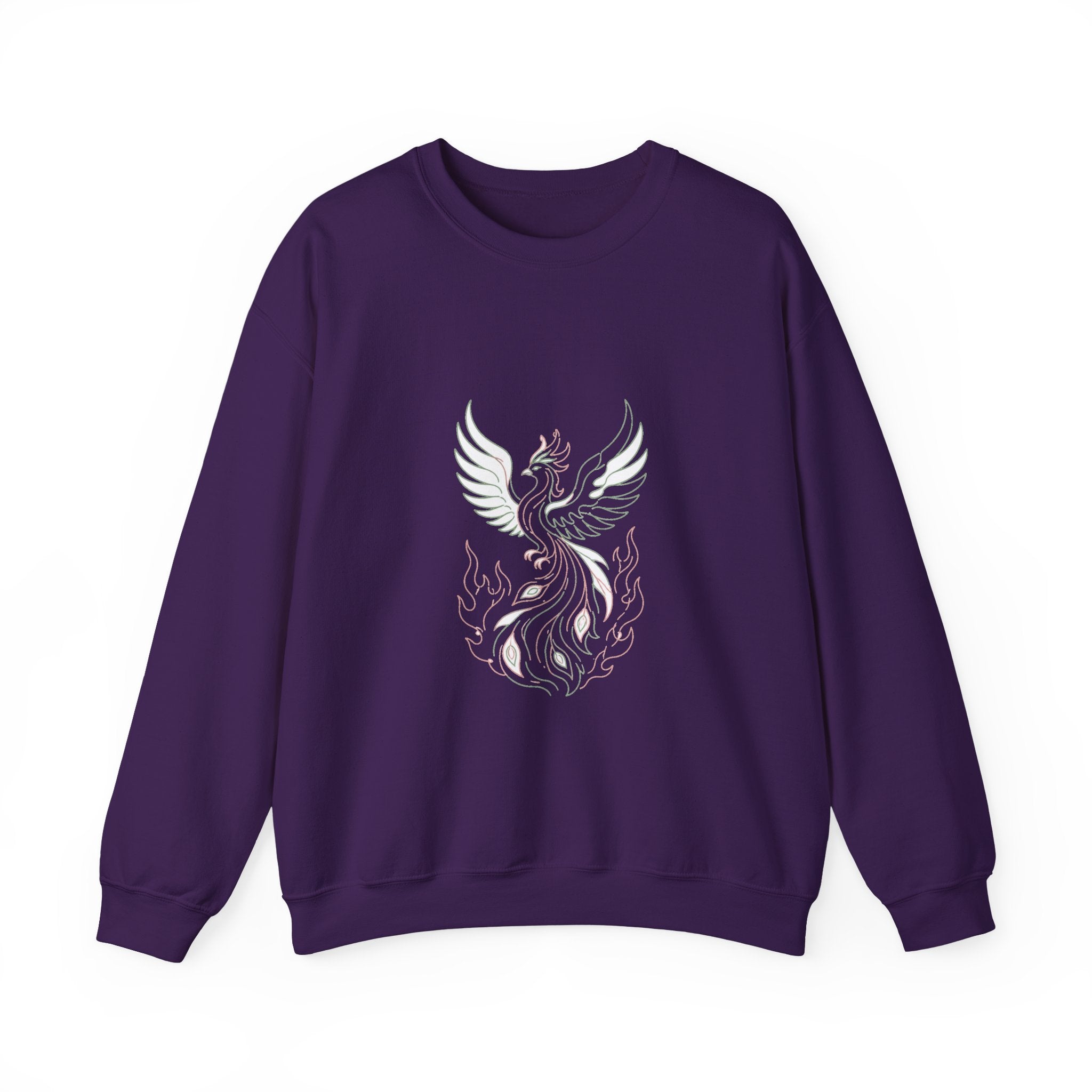 Matching Couple Sweatshirt - Dragon & Phoenix Matching Couple Premium Fleece Sweatshirt Minimalist Art His Hers Christmas Gift - Design B