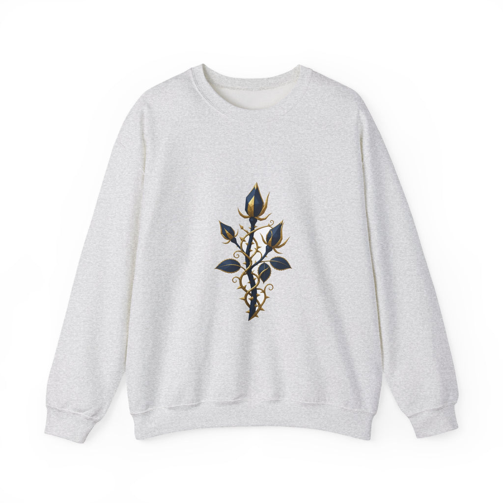 Matching Couple Sweatshirt - Rose & Thorn Matching Couple Crewneck Sweatshirt Geometric Art His Hers Couple Gift - Design B