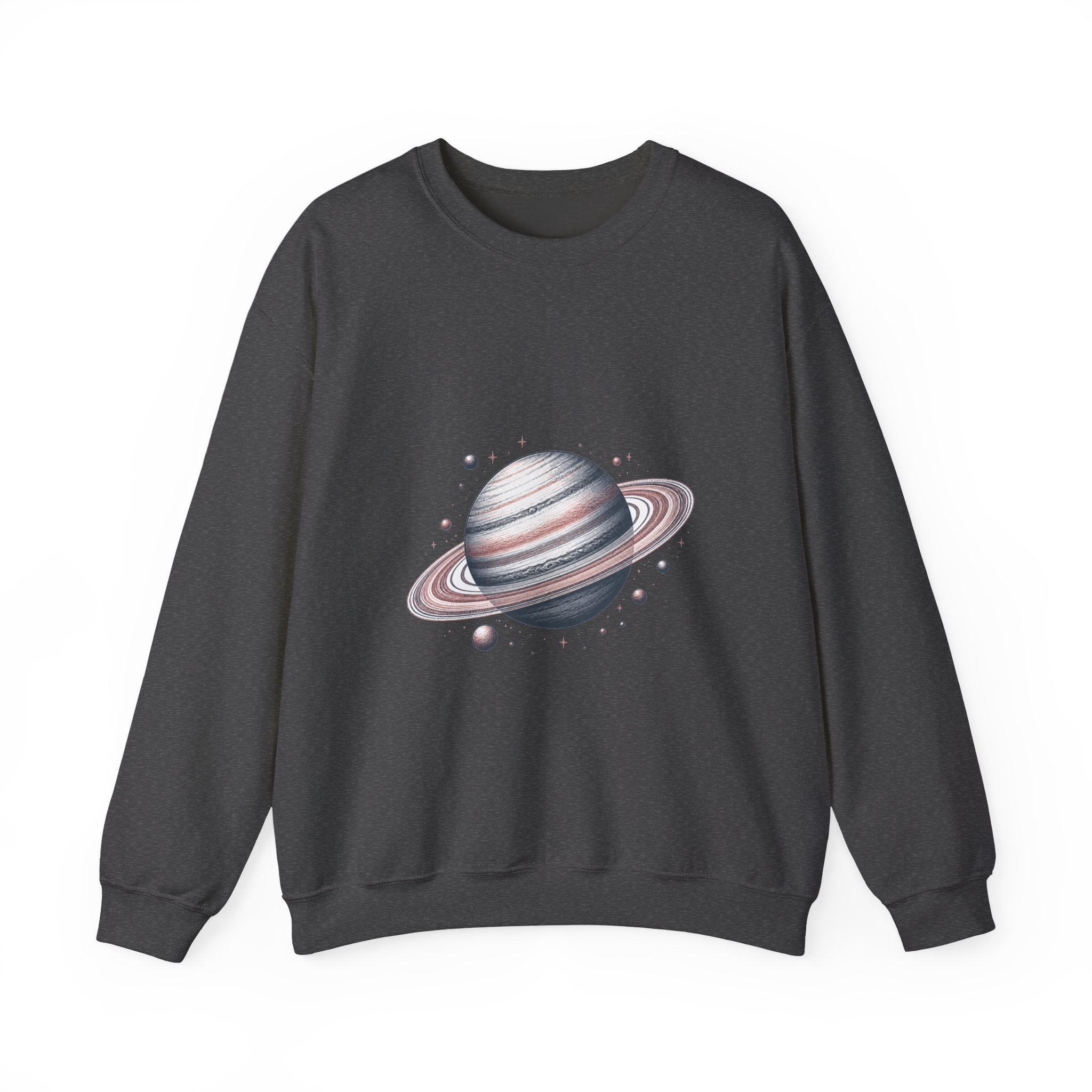 Matching Couple Sweatshirt - Saturn & Jupiter Matching Couple Crewneck Sweatshirt Hand-Drawn Art His Hers Best Friend Gift - Design A
