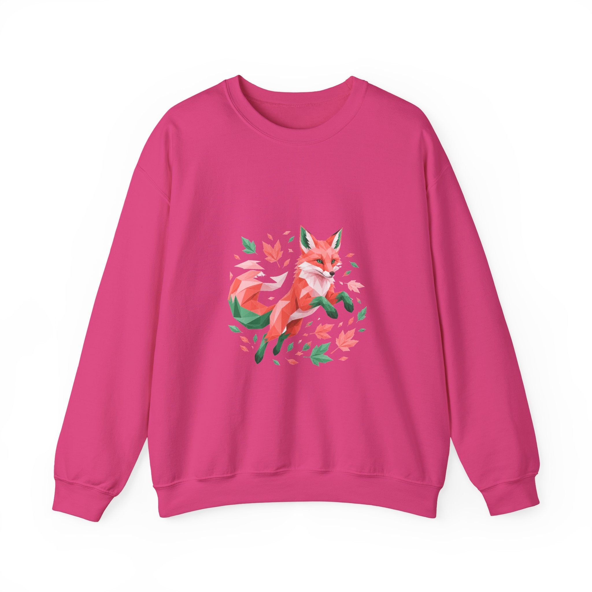 Matching Couple Sweatshirt - Fox & Rabbit Matching Couple Premium Fleece Sweatshirt Geometric Art His Hers Love Gift - Design A