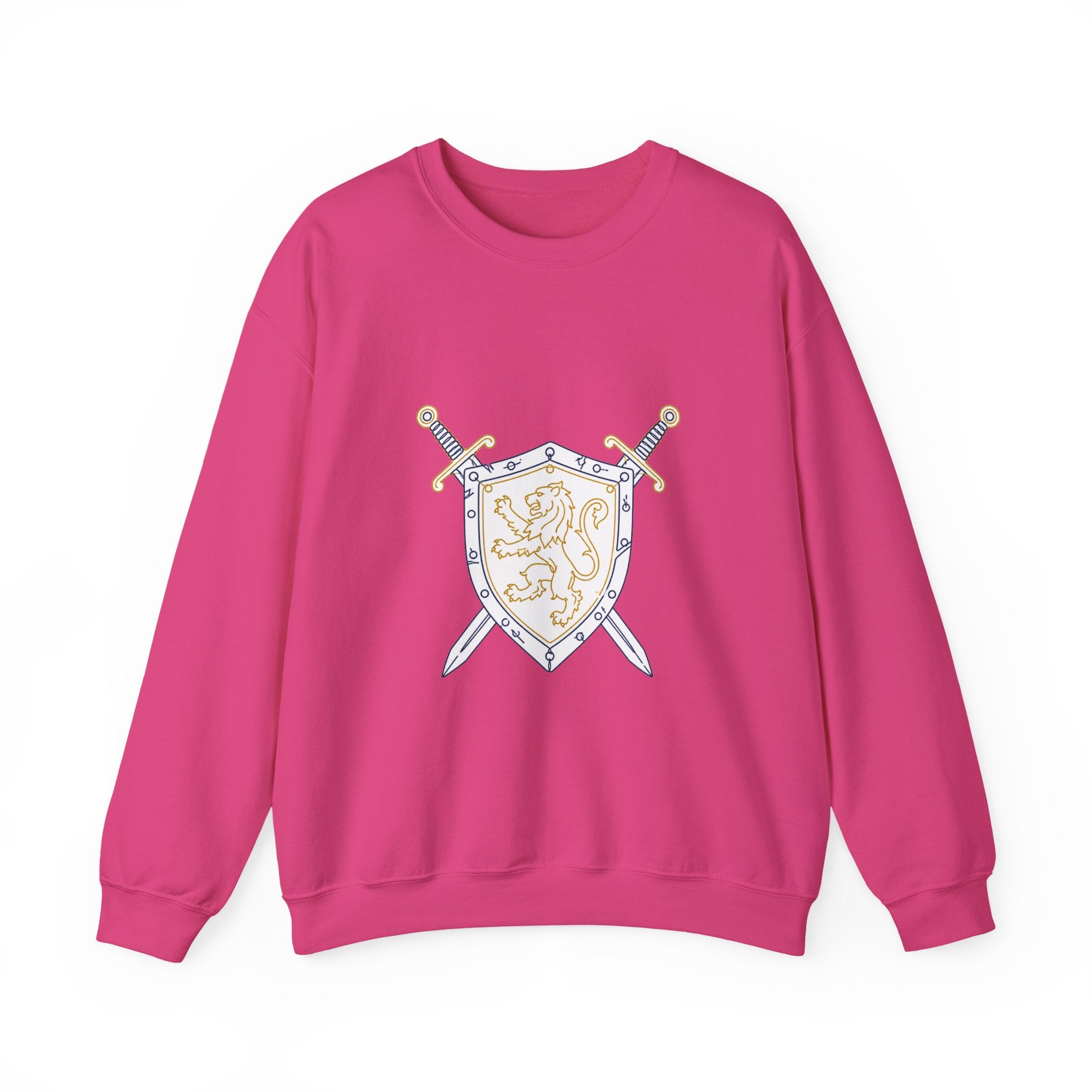 Matching Couple Sweatshirt - Crown & Shield Matching Couple Crewneck Sweatshirt Minimalist Art His Hers Valentine Gift - Design B
