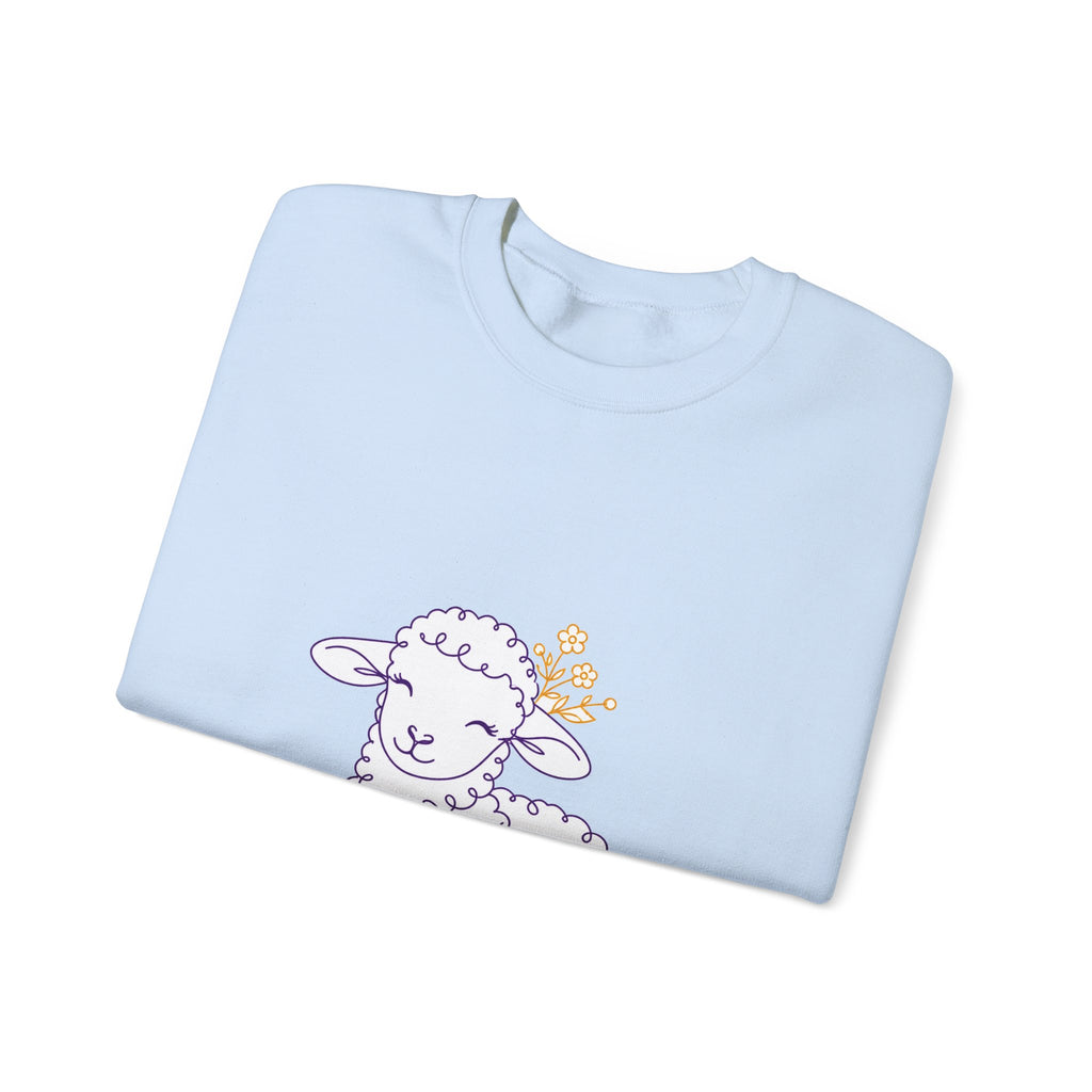 Matching Couple Sweatshirt - Lion & Lamb Matching Couple Comfort Colors Crew Minimalist Art His Hers Christmas Gift - Design B