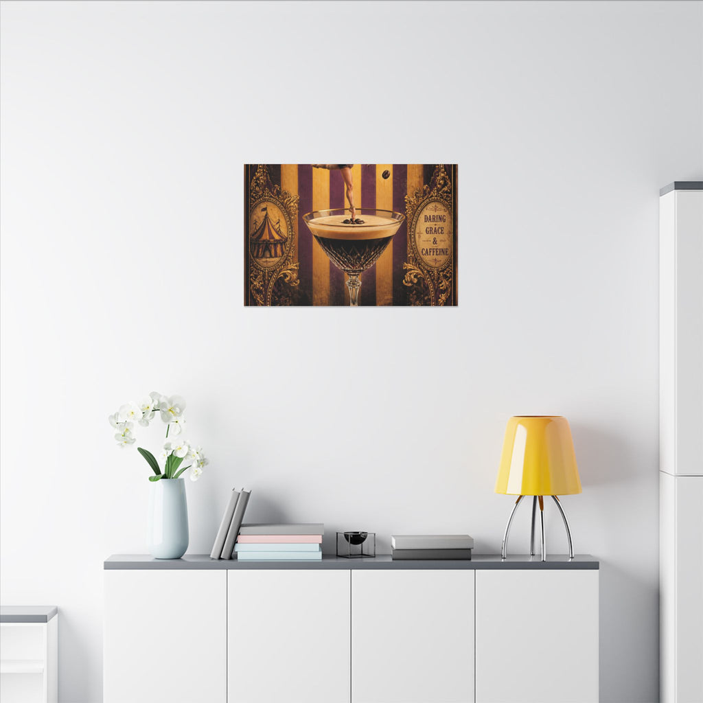 Espresso Martini Acrobat Wall Art Canvas 16×20 Baroque Home Office Decor Maximalist Print