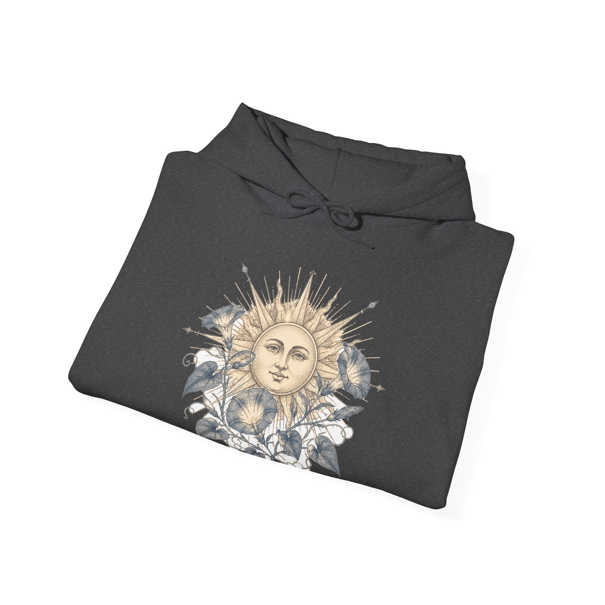 Matching Couple Sweatshirt - Sun & Moon Matching Couple Hooded Sweatshirt Vintage Art His Hers Wedding Gift - Design B