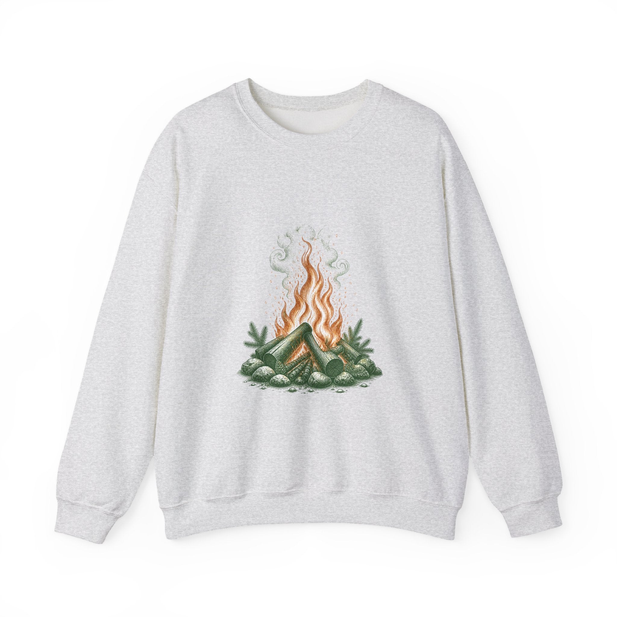 Matching Couple Sweatshirt - Wildfire & Waterfall Matching Couple Comfort Colors Crew Vintage Art His Hers Honeymoon Gift - Design A