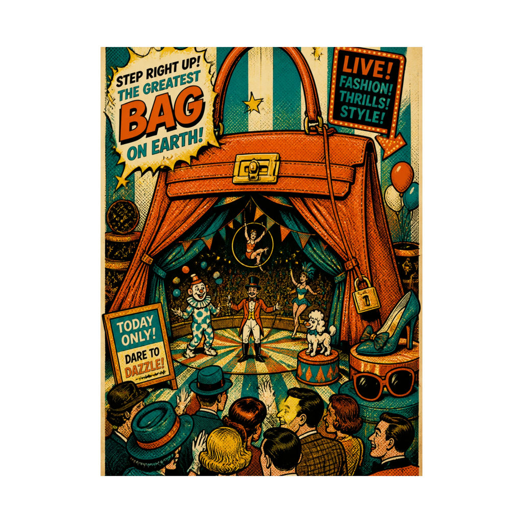 Handbag Big Top Wall Art Poster 18×24 Pop Art Living Room Decor Maximalist Print