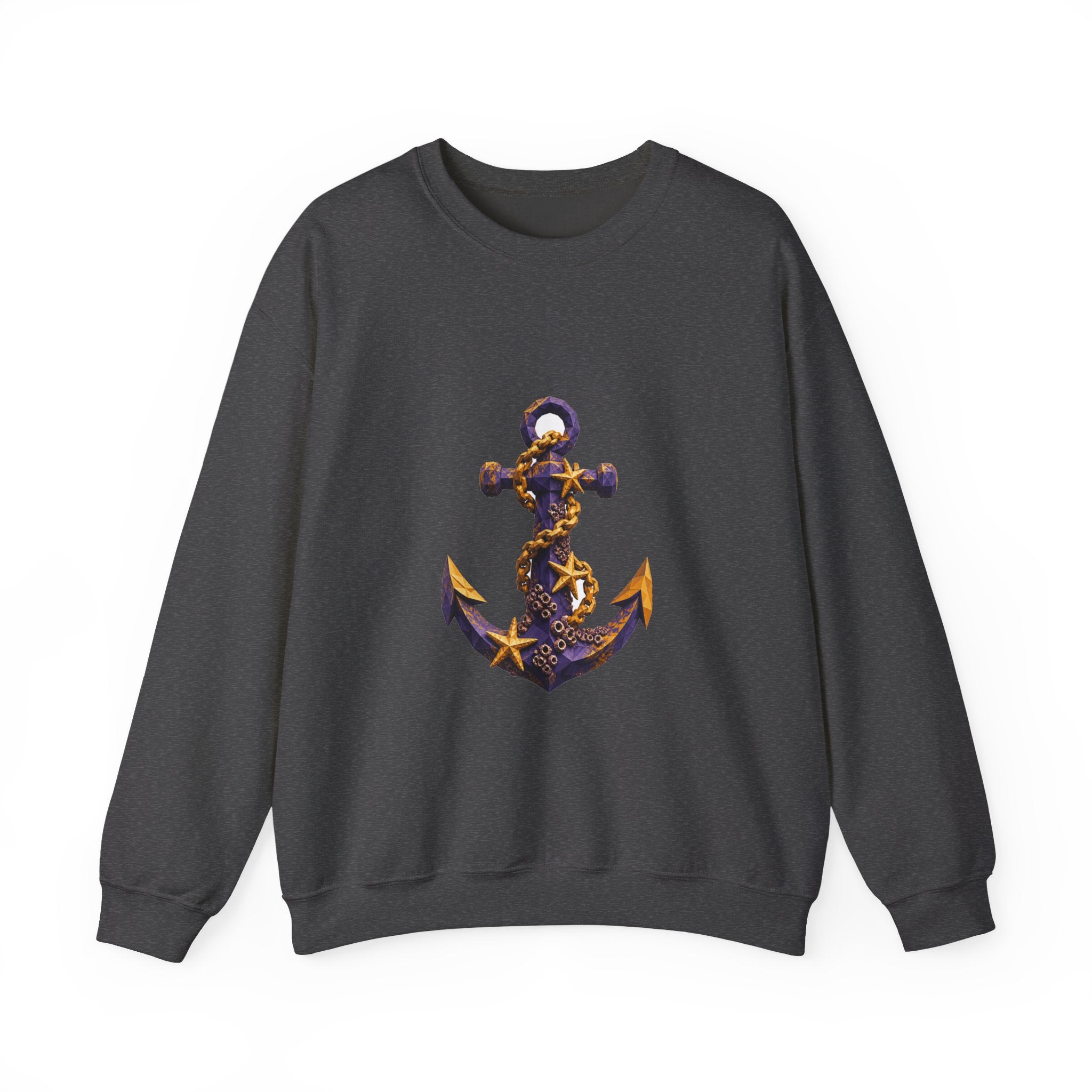 Matching Couple Sweatshirt - Anchor & Sail Matching Couple Crewneck Sweatshirt Geometric Art His Hers Couple Gift - Design A