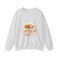 Matching Couple Sweatshirt - Coffee & Tea Matching Couple Crewneck Sweatshirt Hand-Drawn Art His Hers Best Friend Gift - Design B