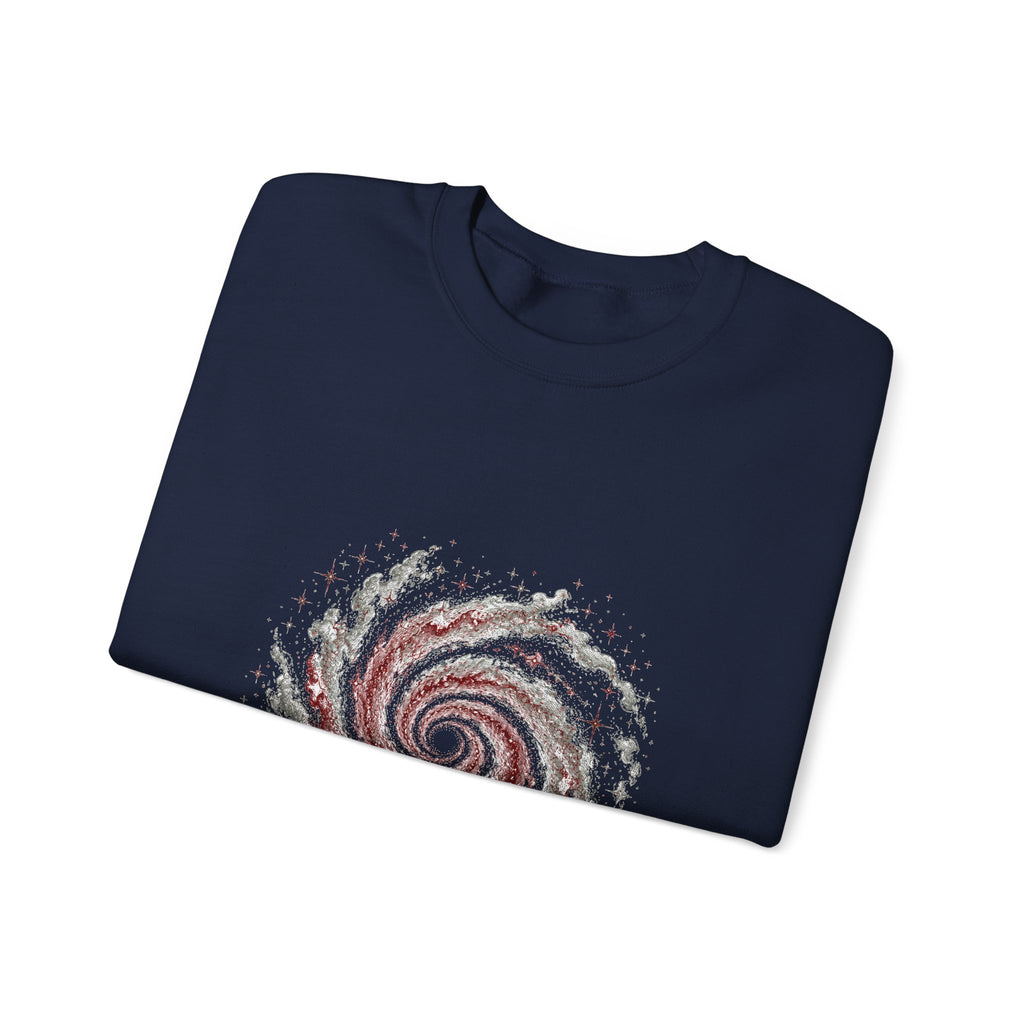 Matching Couple Sweatshirt - Galaxy & Supernova Matching Couple Premium Fleece Sweatshirt Hand-Drawn Art His Hers Anniversary Gift - Design A