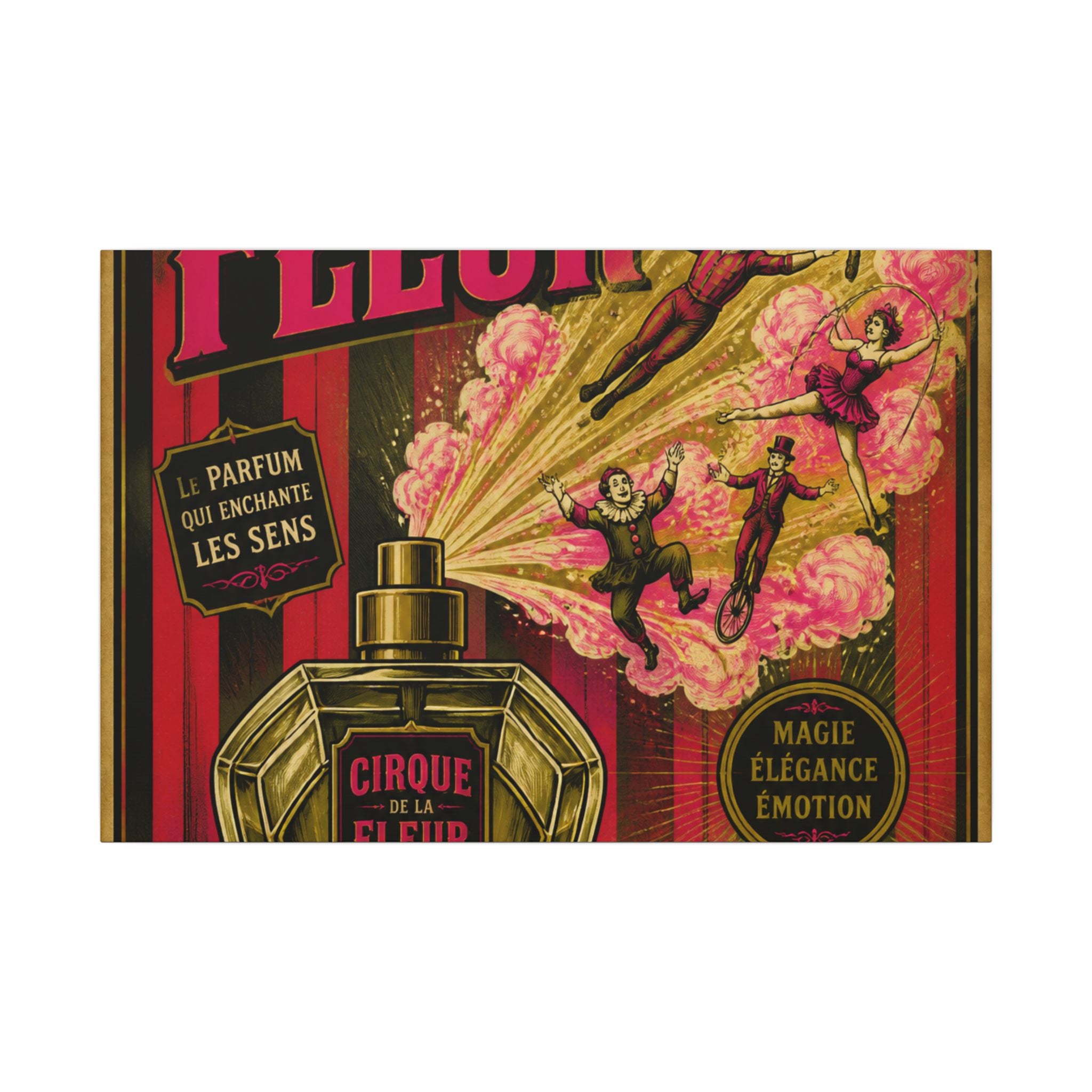 Perfume Bottle Fountain Wall Art Canvas 16×20 Vintage Circus Kitchen Decor Maximalist Print
